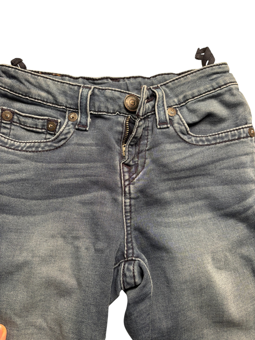 True Religion KIDS Jeans Flap Pocket Blue Denim Bootcut Straight Y2K KDS04