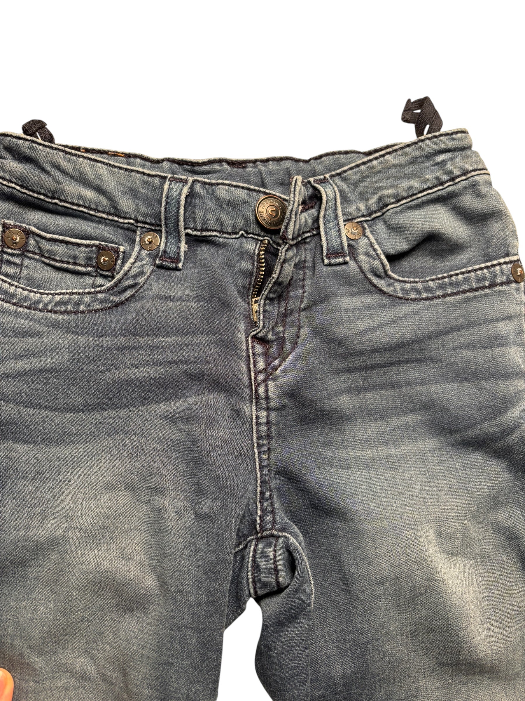 True Religion KIDS Jeans Flap Pocket Blue Denim Bootcut Straight Y2K KDS04