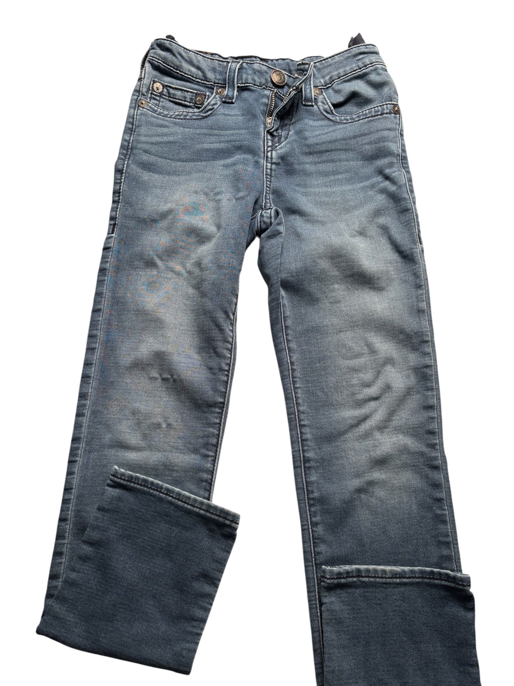 True Religion KIDS Jeans Flap Pocket Blue Denim Bootcut Straight Y2K KDS04
