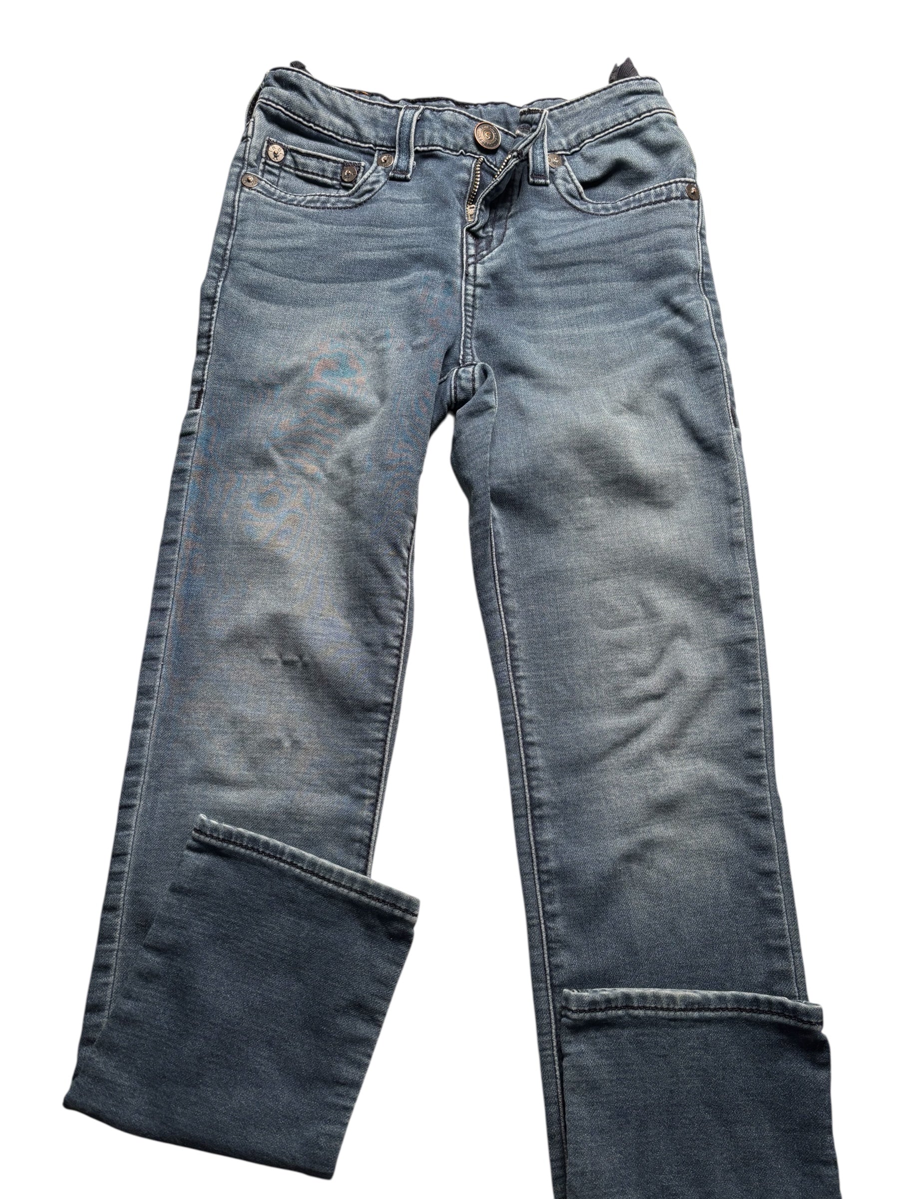 True Religion KIDS Jeans Flap Pocket Blue Denim Bootcut Straight Y2K KDS04