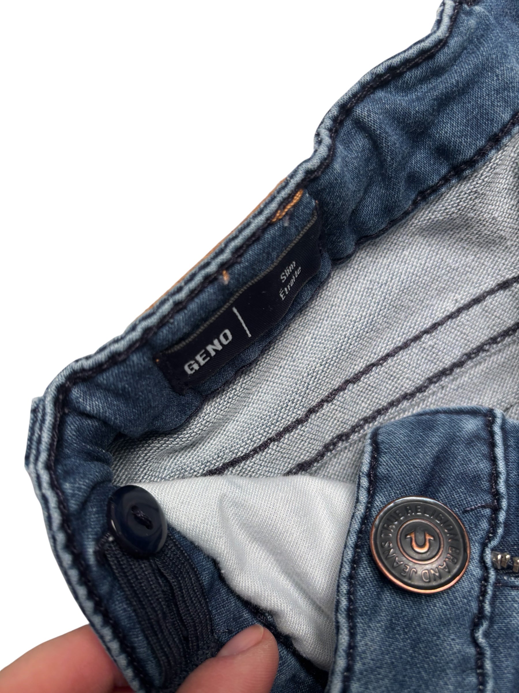 True Religion KIDS Jeans Flap Pocket Blue Denim Bootcut Straight Y2K KDS04