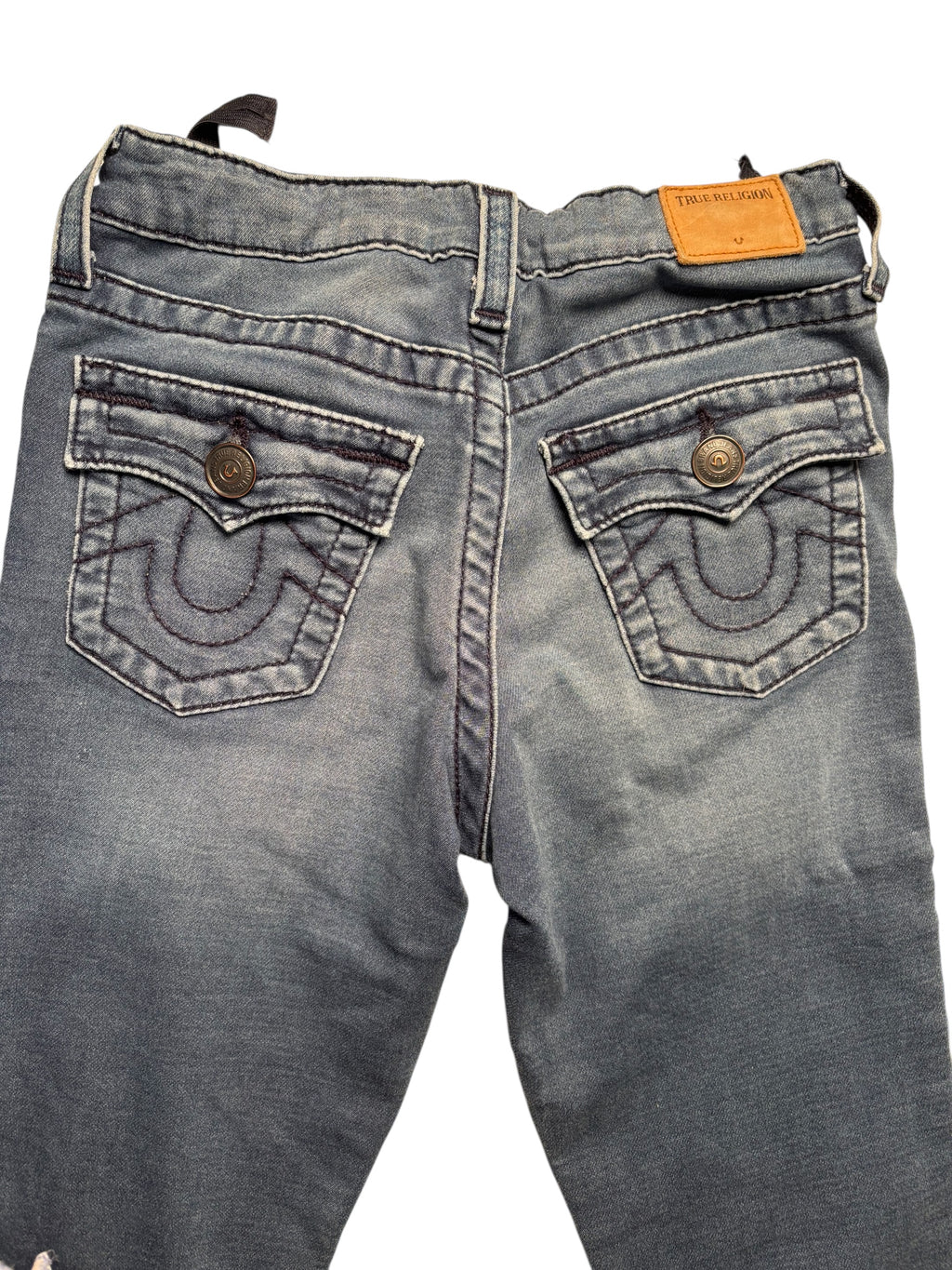 True Religion KIDS Jeans Flap Pocket Blue Denim Bootcut Straight Y2K KDS04