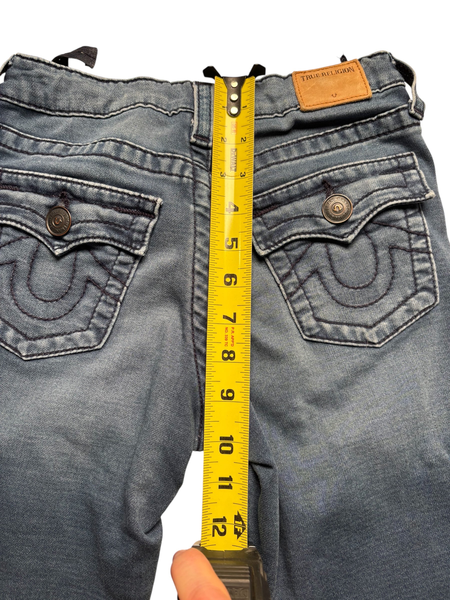 True Religion KIDS Jeans Flap Pocket Blue Denim Bootcut Straight Y2K KDS04