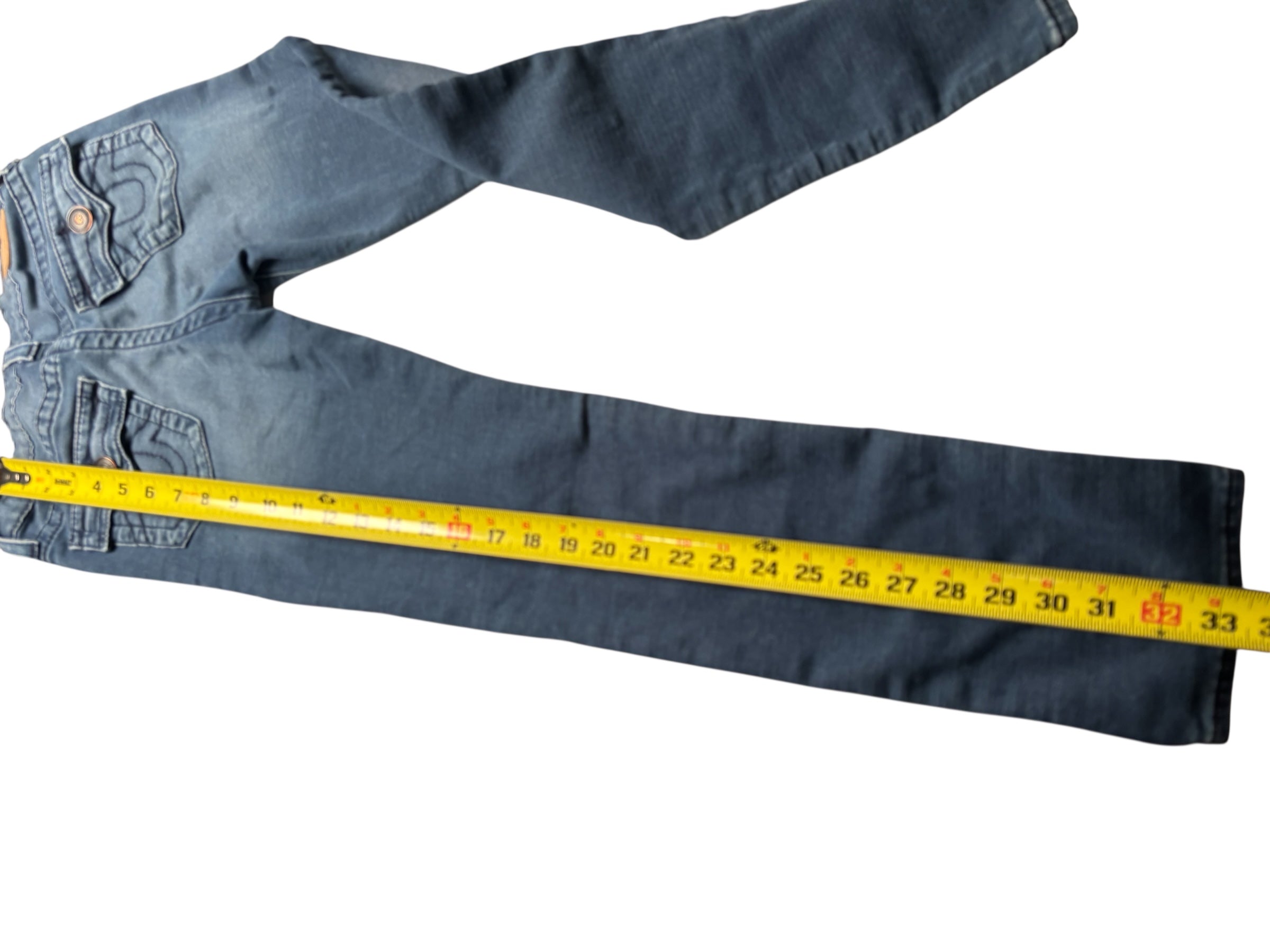 True Religion KIDS Jeans Flap Pocket Blue Denim Bootcut Straight Y2K KDS04