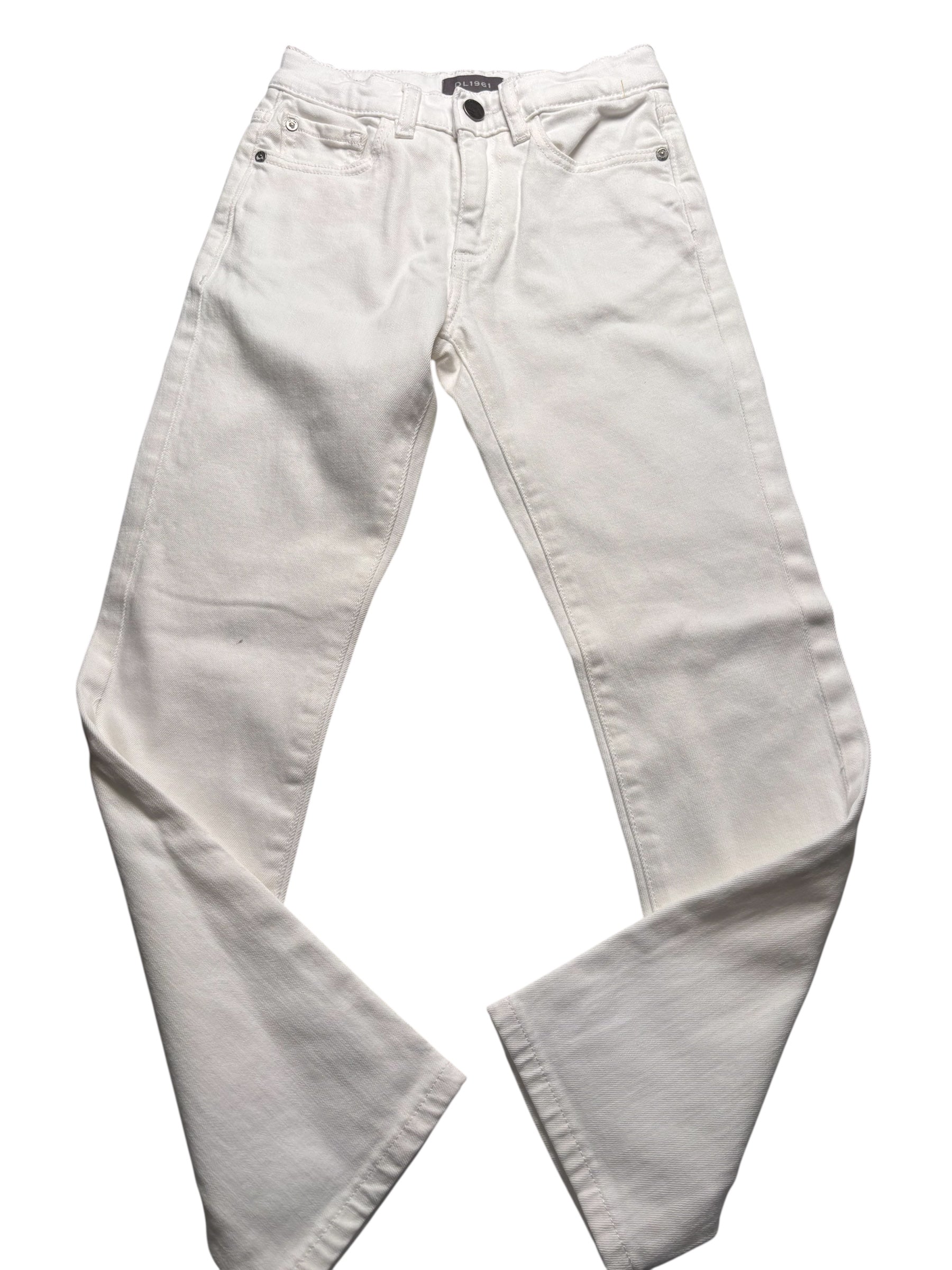 DL1961 KIDS White Jeans Straight Leg Mid Rise Premium Denim KDS05