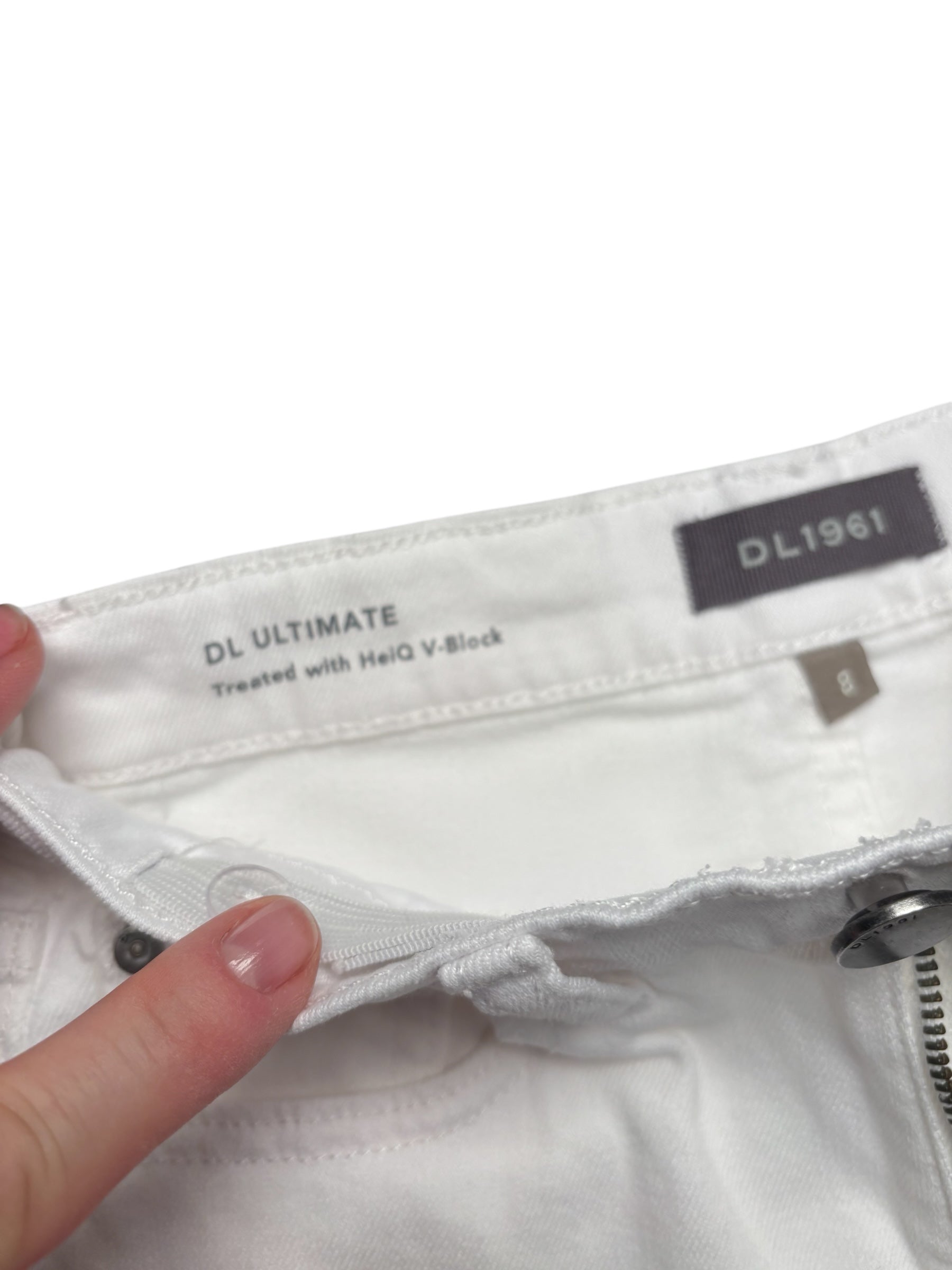 DL1961 KIDS White Jeans Straight Leg Mid Rise Premium Denim KDS05