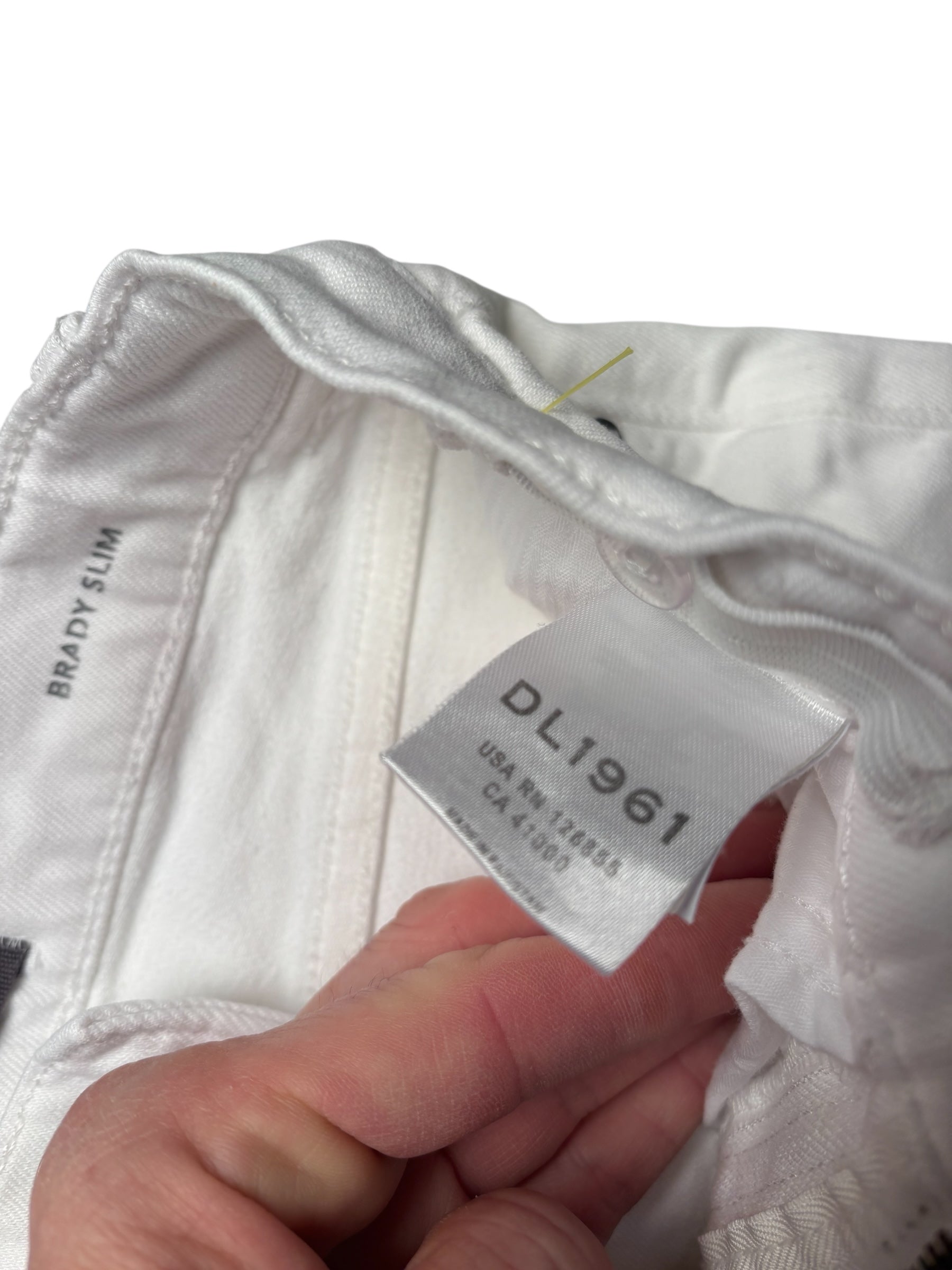 DL1961 KIDS White Jeans Straight Leg Mid Rise Premium Denim KDS05