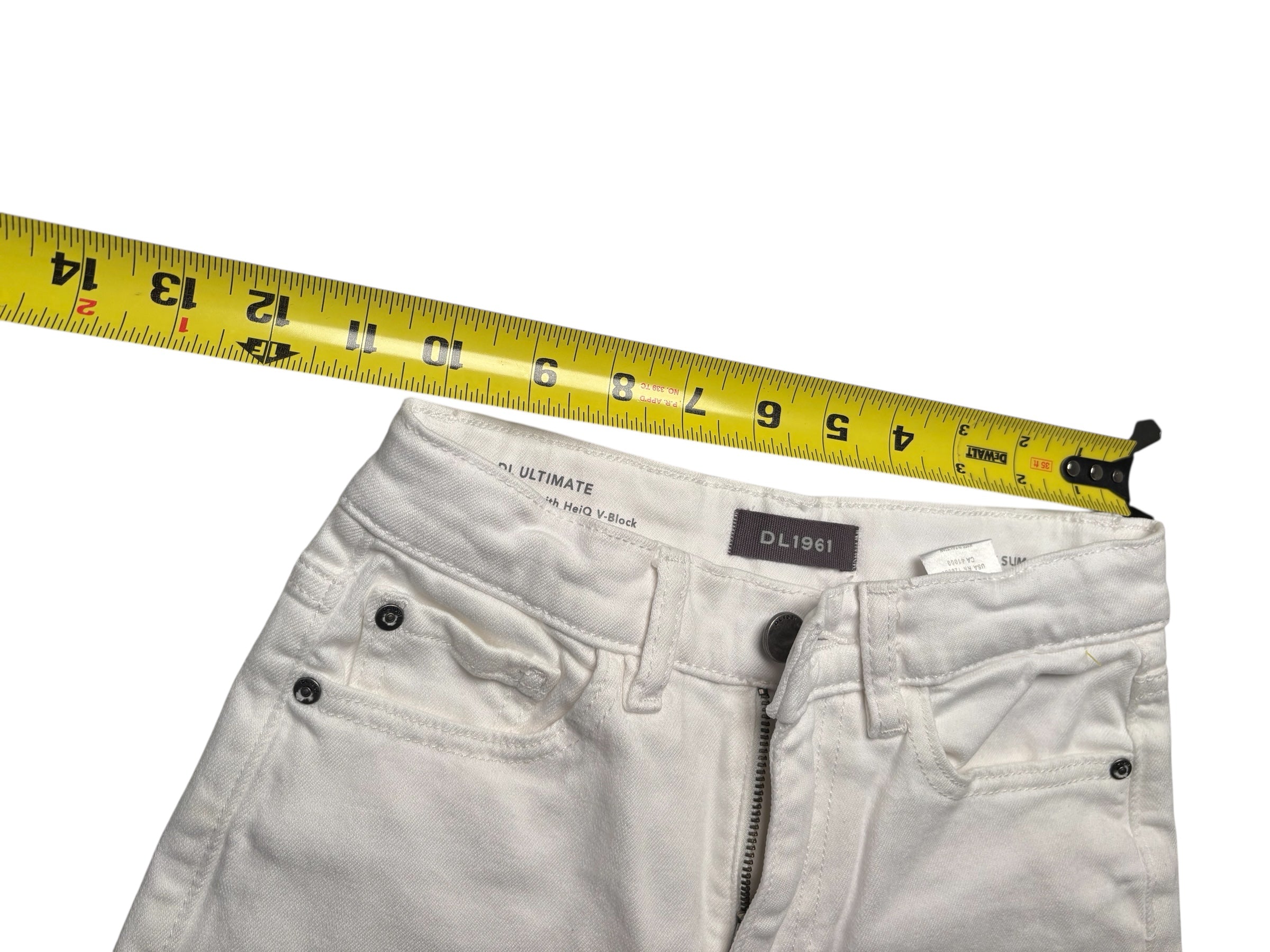 DL1961 KIDS White Jeans Straight Leg Mid Rise Premium Denim KDS05