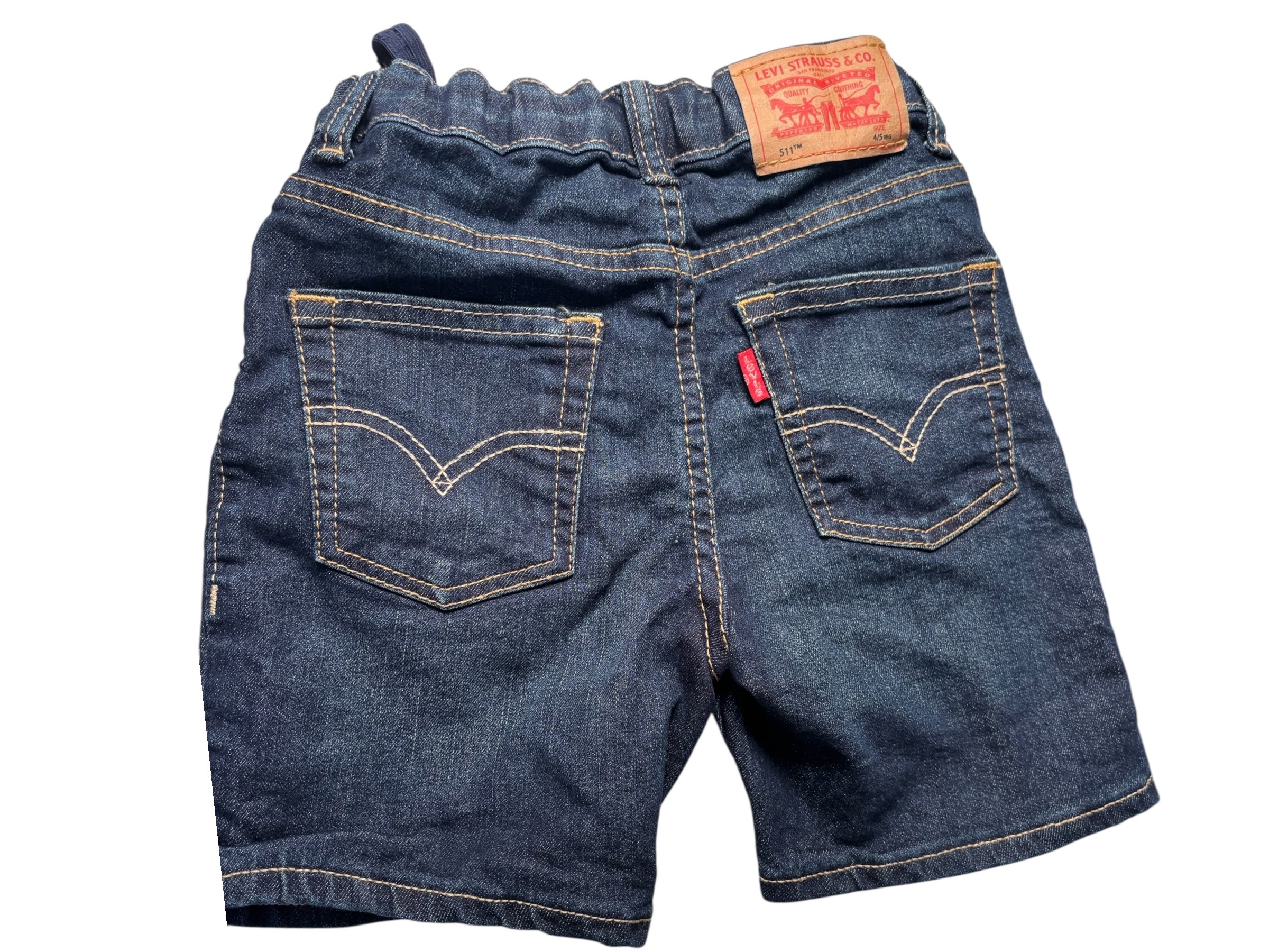 Levi’s Boys Denim Shorts Dark Wash Blue Jean Shorts Classic Kids Casual KDS07