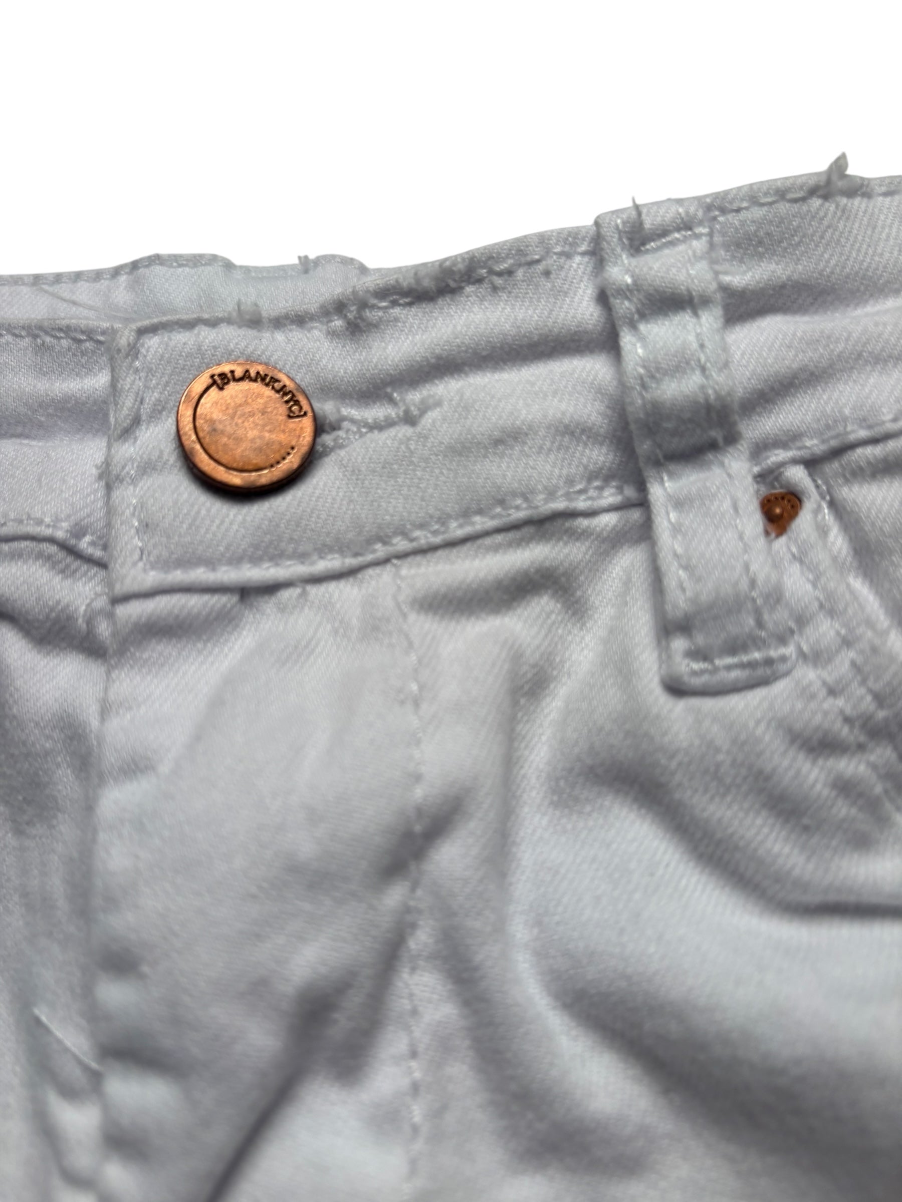 Blank NYC White KIDS Denim Shorts Cutoff Frayed Stretch Summer CasualKID'S KDS08