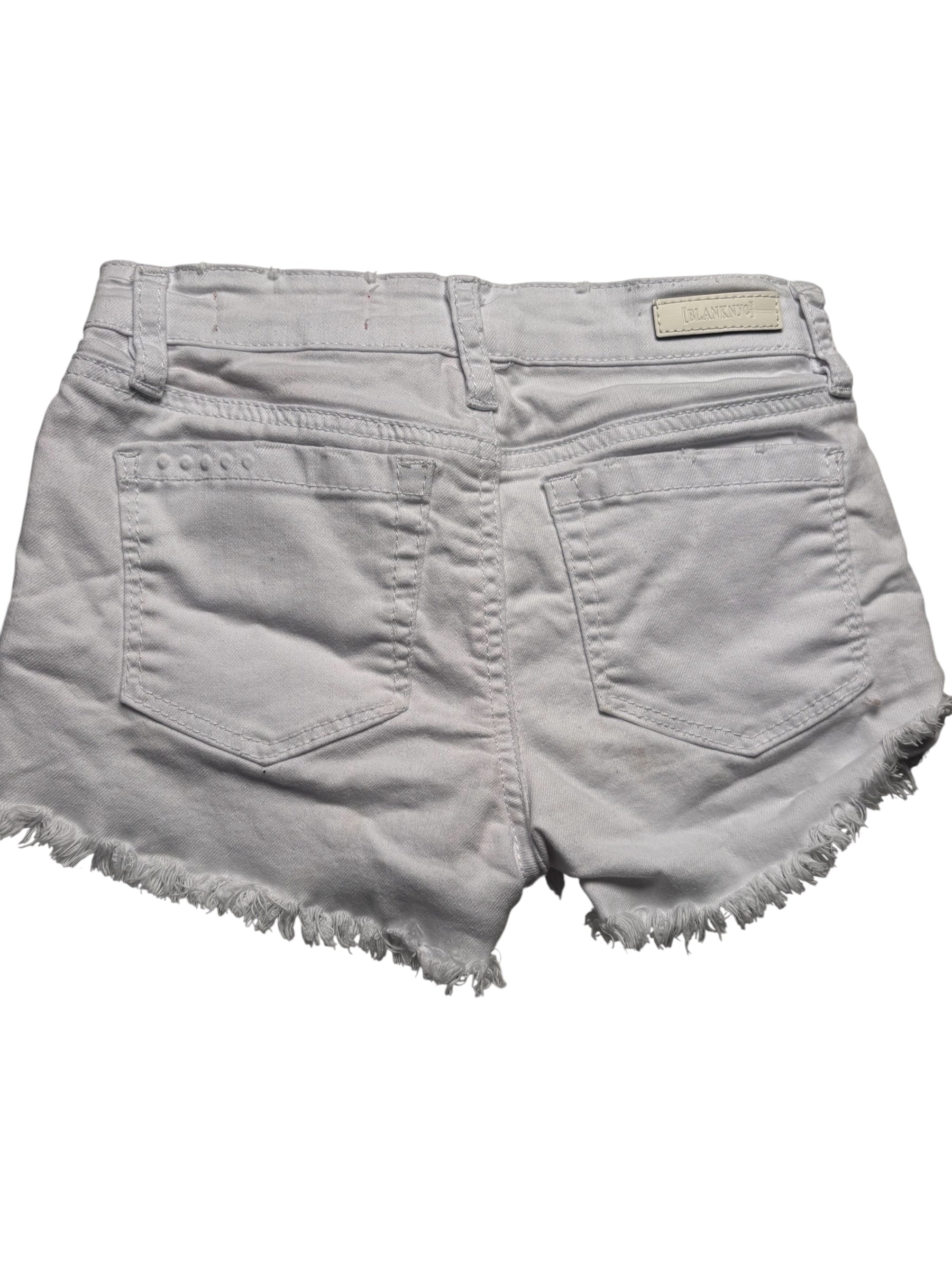 Blank NYC White KIDS Denim Shorts Cutoff Frayed Stretch Summer CasualKID'S KDS08