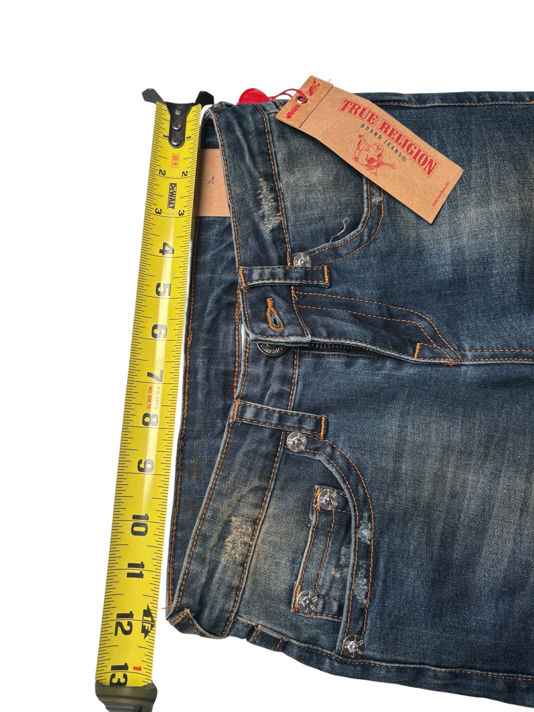 True Religion KIDS Distressed Skinny Jeans Blue Stretch Denim Ripped KDS10