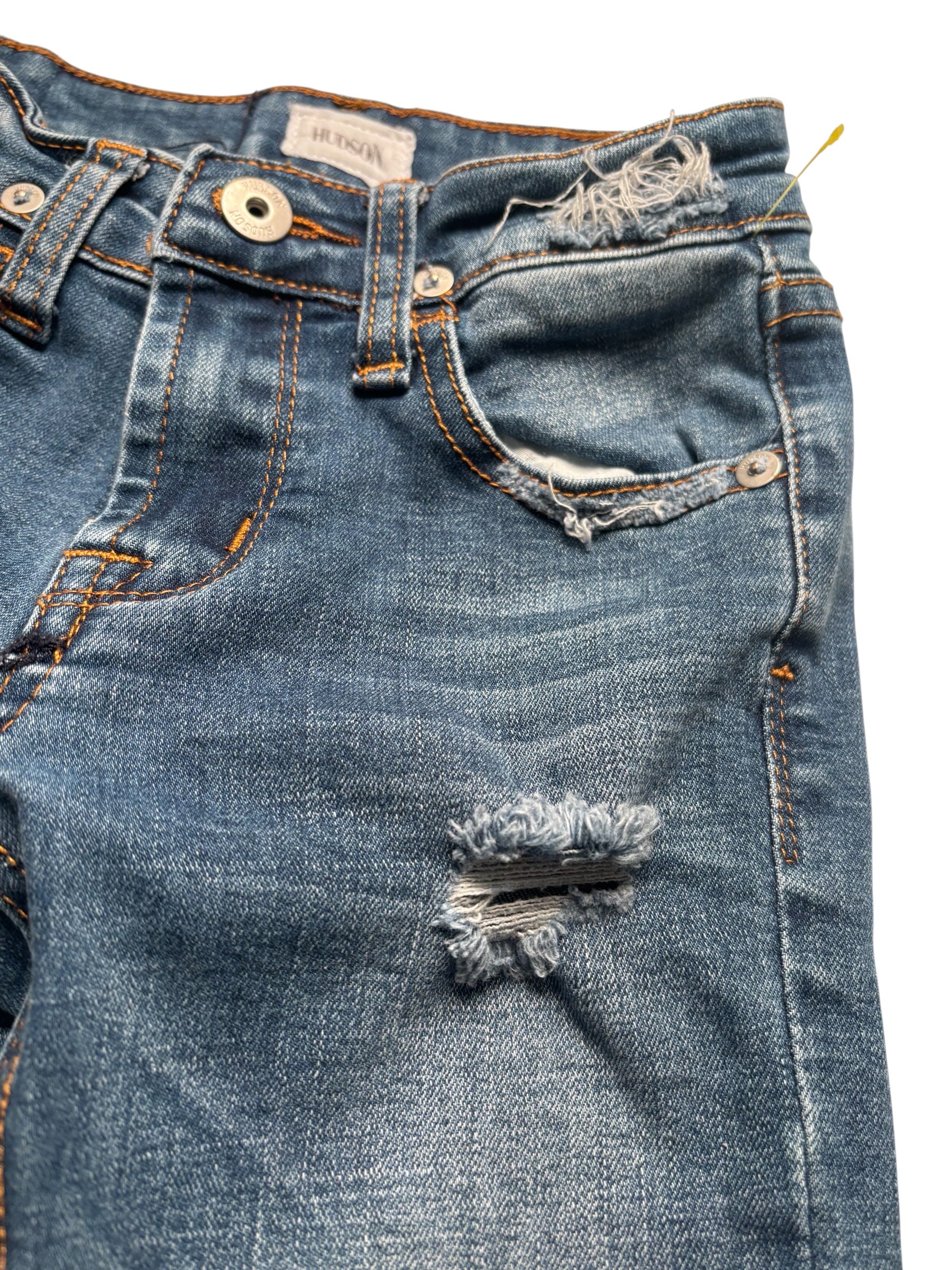 Hudson KIDS Distressed Skinny Jeans Blue Stretch Denim Ripped KDS11