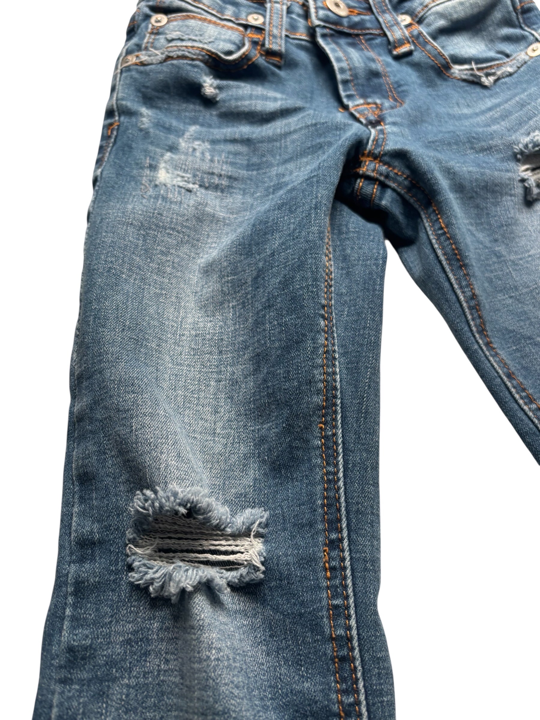 Hudson KIDS Distressed Skinny Jeans Blue Stretch Denim Ripped KDS11