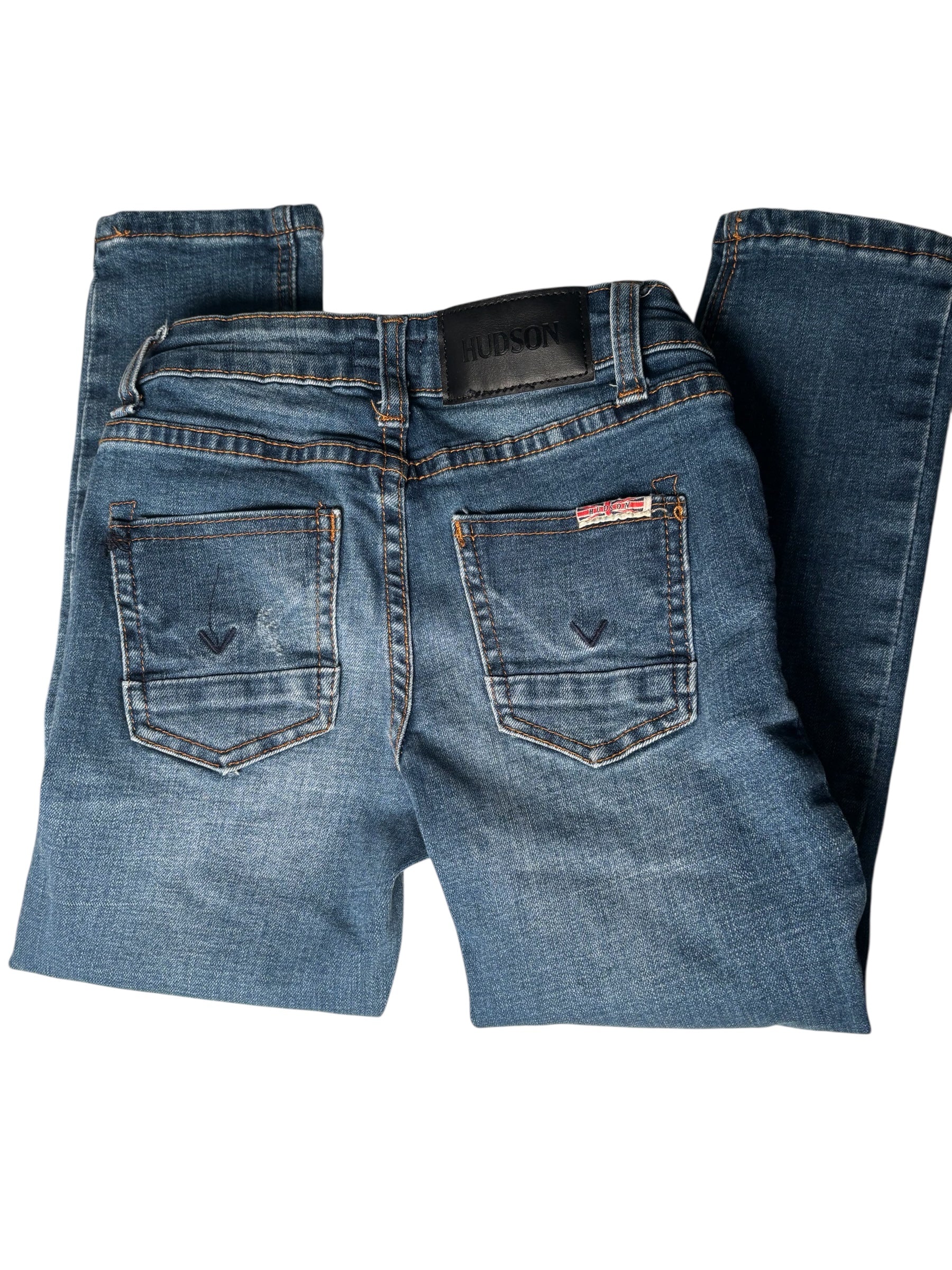 Hudson KIDS Distressed Skinny Jeans Blue Stretch Denim Ripped KDS11