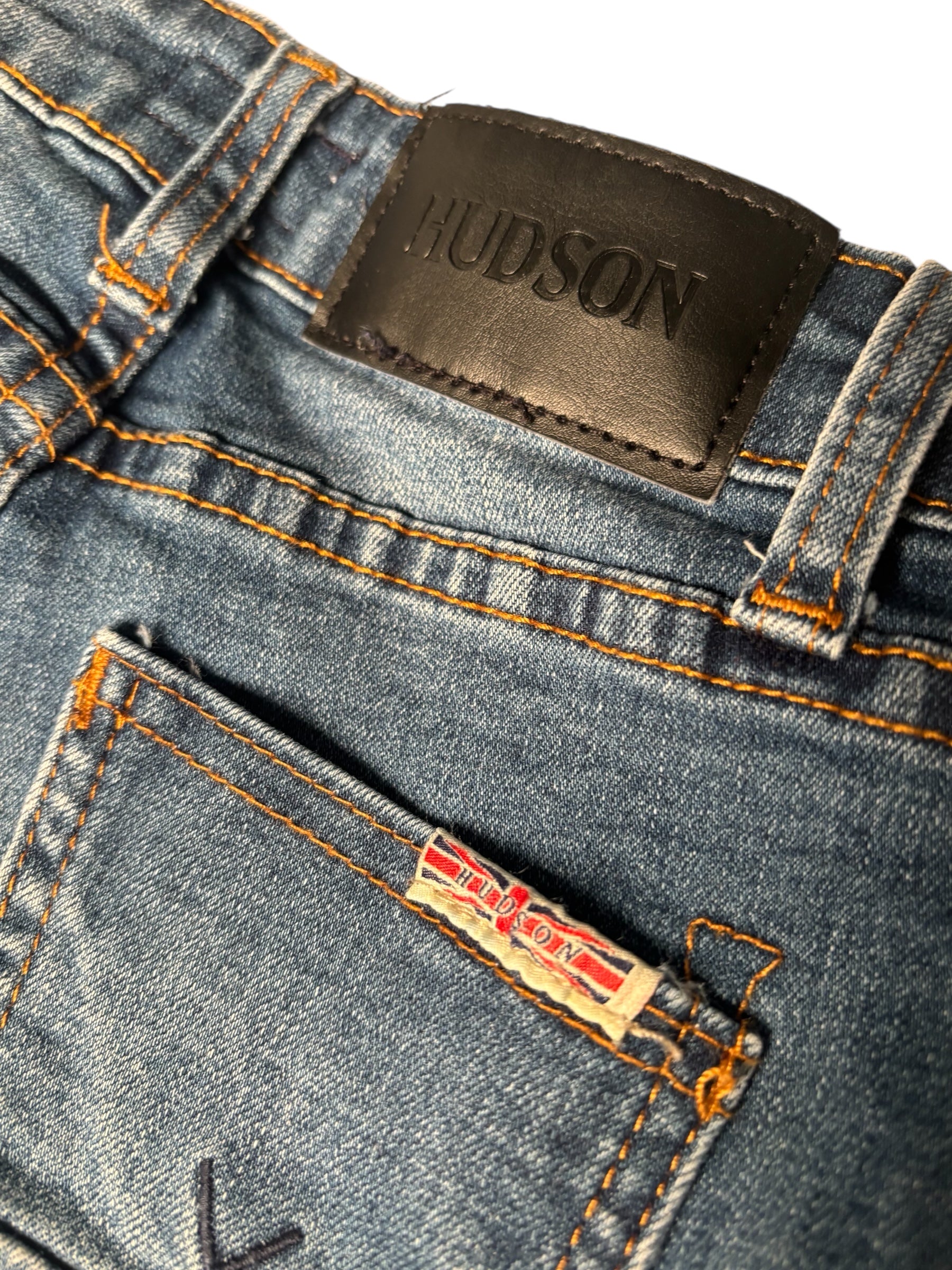 Hudson KIDS Distressed Skinny Jeans Blue Stretch Denim Ripped KDS11