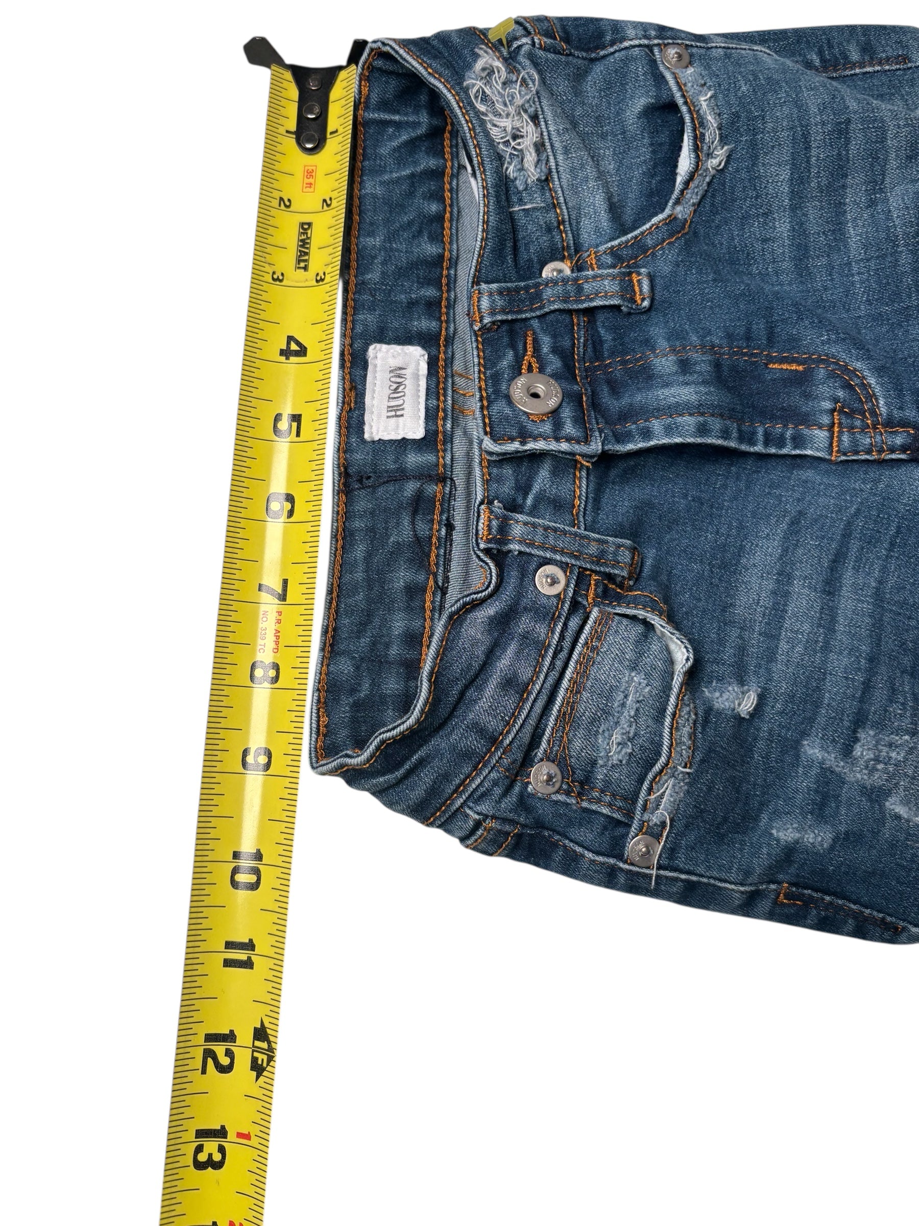 Hudson KIDS Distressed Skinny Jeans Blue Stretch Denim Ripped KDS11