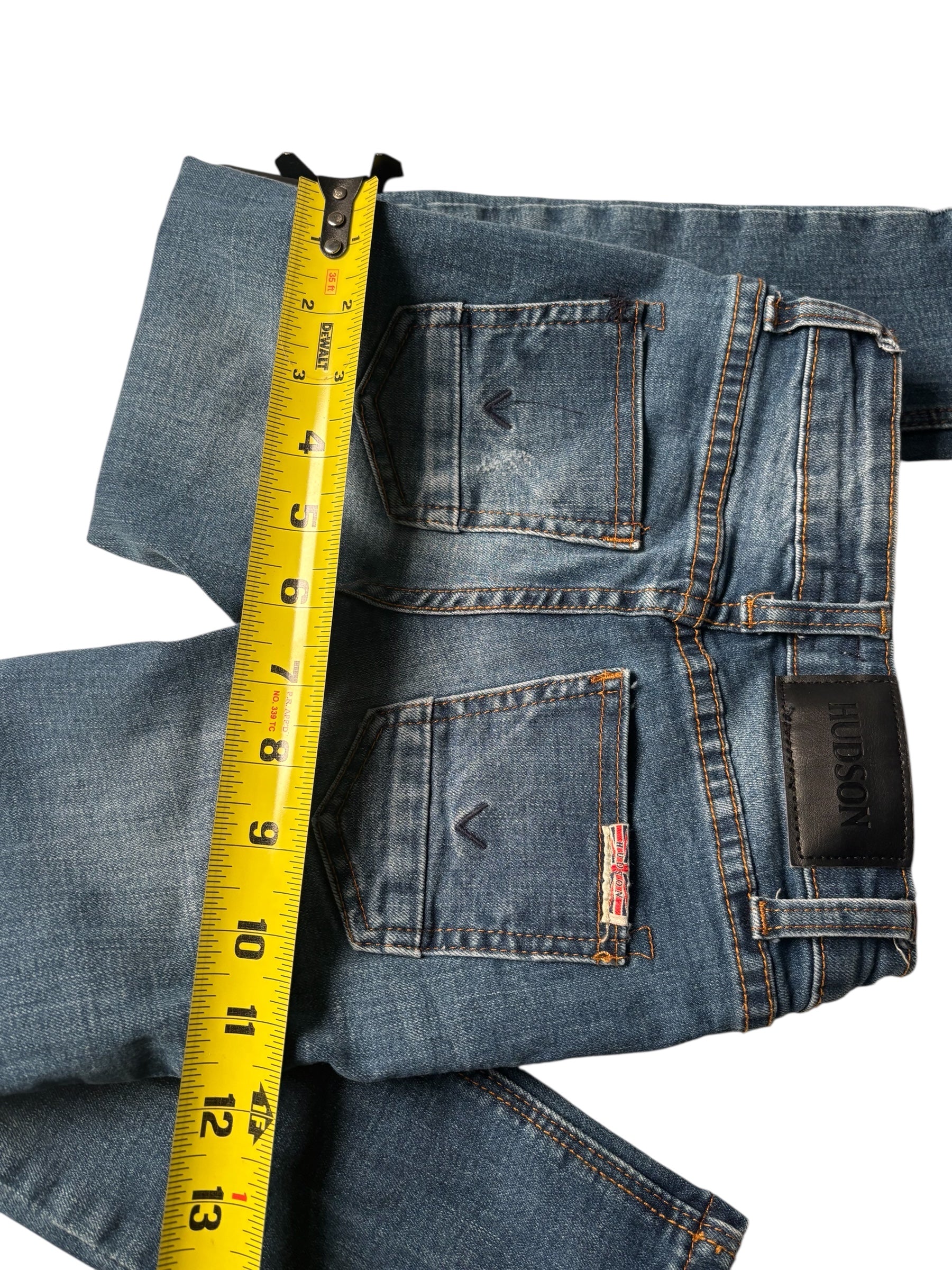 Hudson KIDS Distressed Skinny Jeans Blue Stretch Denim Ripped KDS11