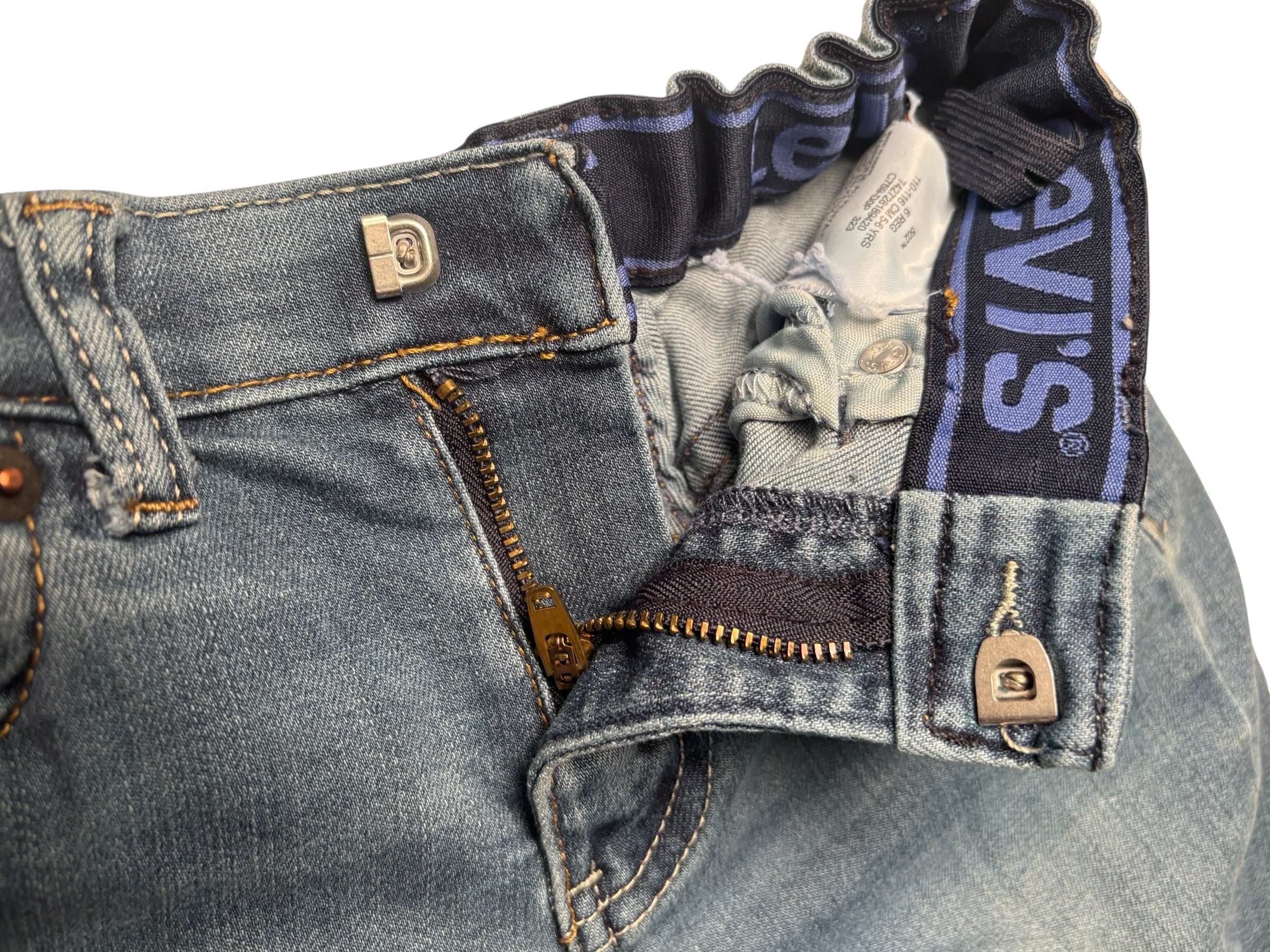 Levi’s 502 KIDS Tapered Jeans Light Wash Stretch Denim KDS12