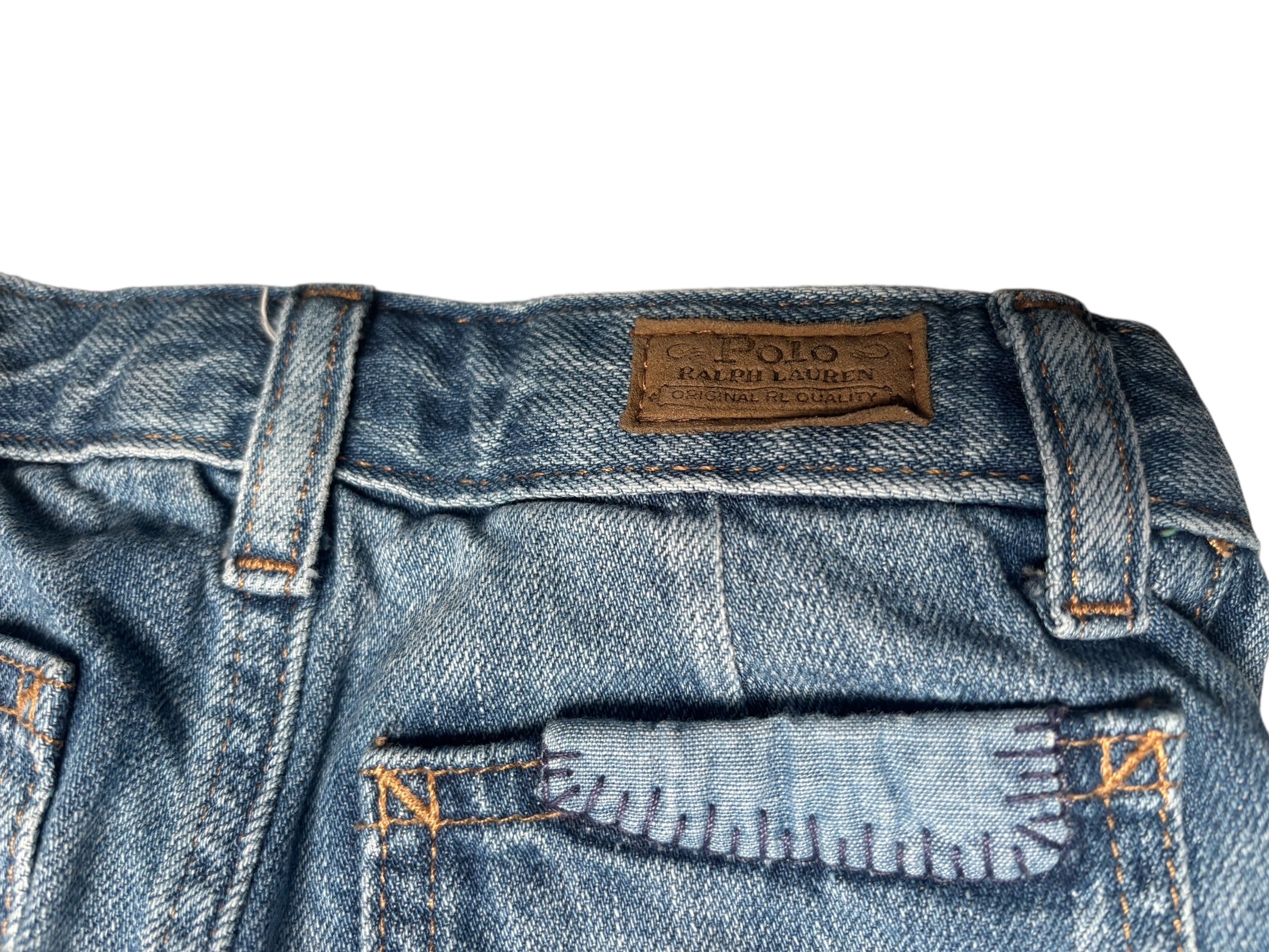 Polo Ralph Lauren Girls Denim Shorts Button Fly Blue Jean Shorts KDS14