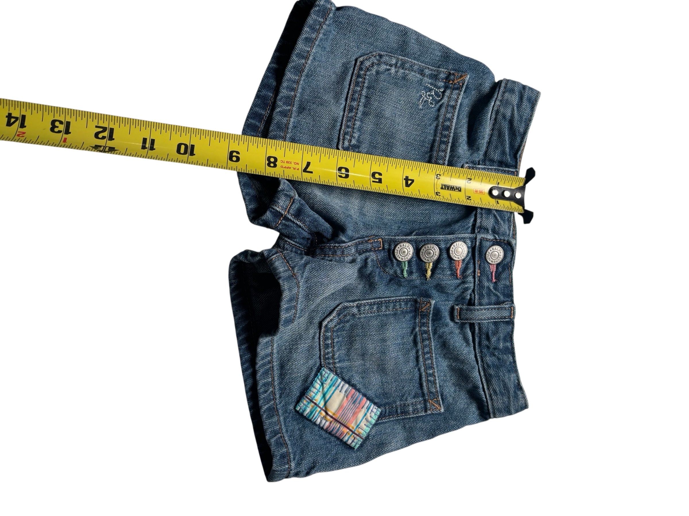 Polo Ralph Lauren Girls Denim Shorts Button Fly Blue Jean Shorts KDS14