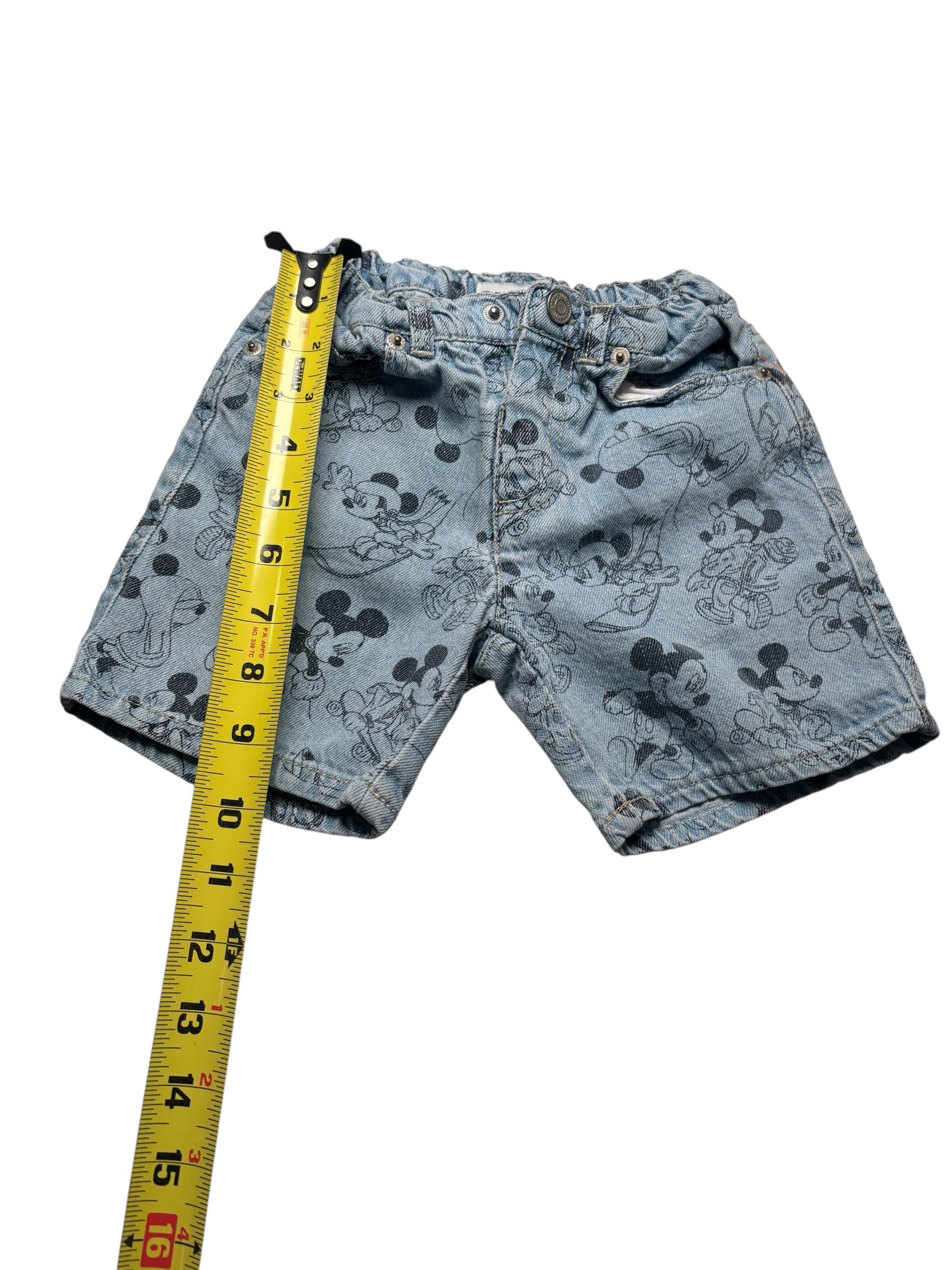 Zara Disney Mickey Mouse Toddler Denim Shorts Size 2-3 Years KDS15