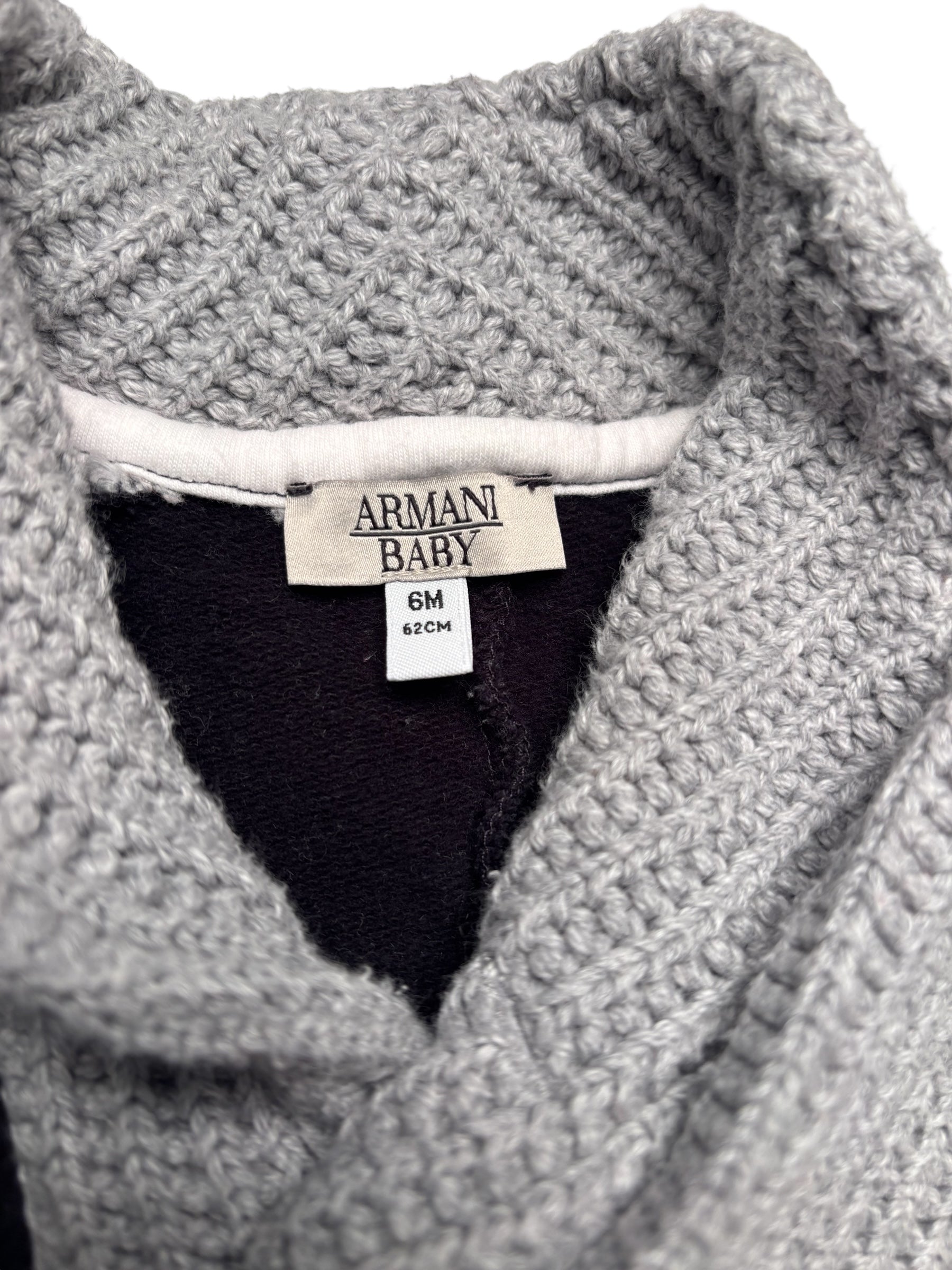 Armani Baby Footed Romper / Coverall – Navy & Gray KDS20