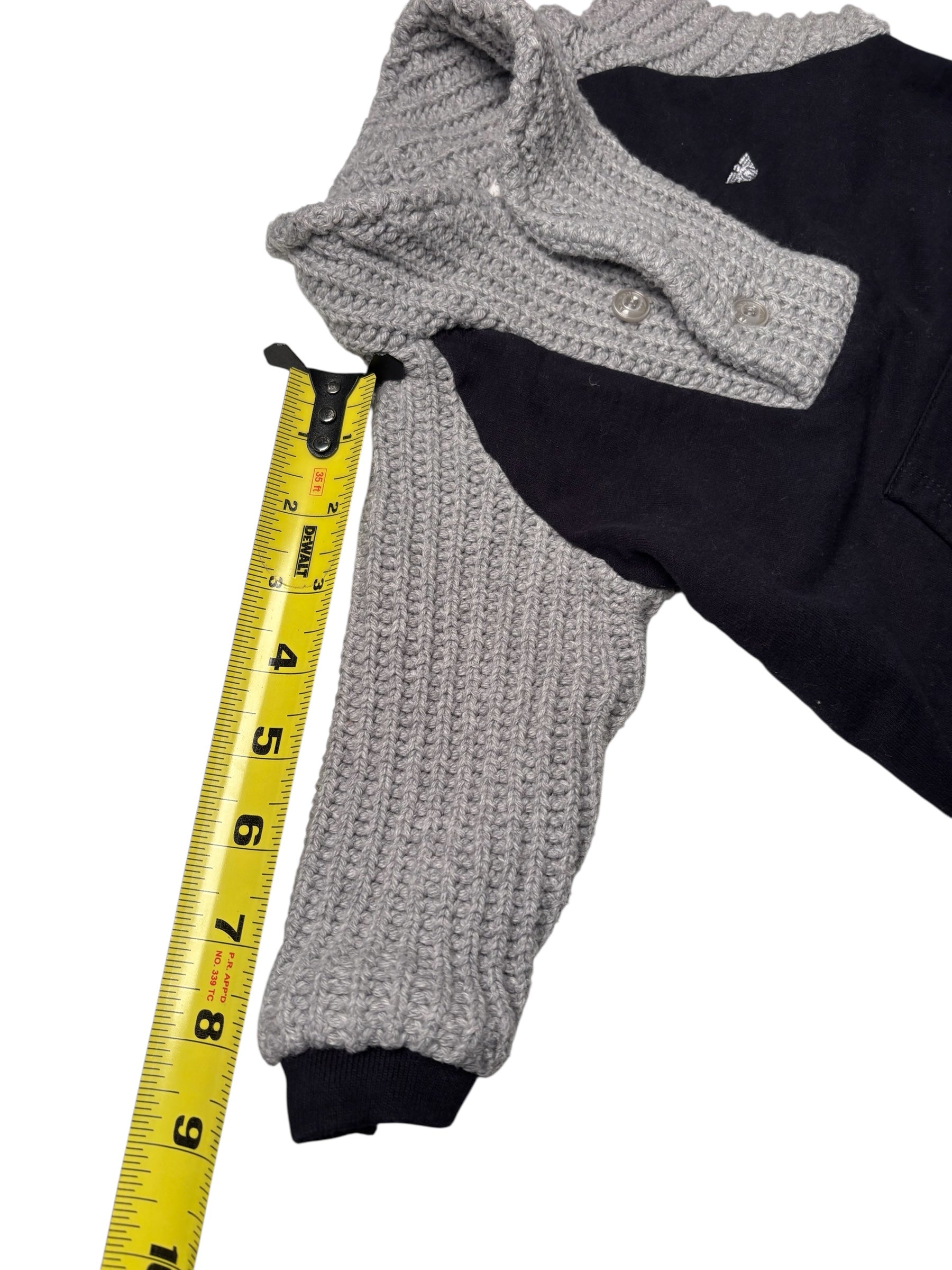 Armani Baby Footed Romper / Coverall – Navy & Gray KDS20