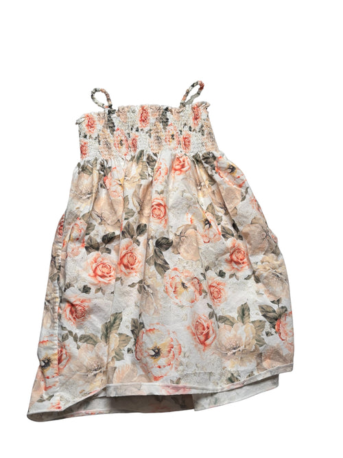 Alice + Olivia BABY/KIDS Floral Smocked Dress Spaghetti Strap MidiSundress KDS21