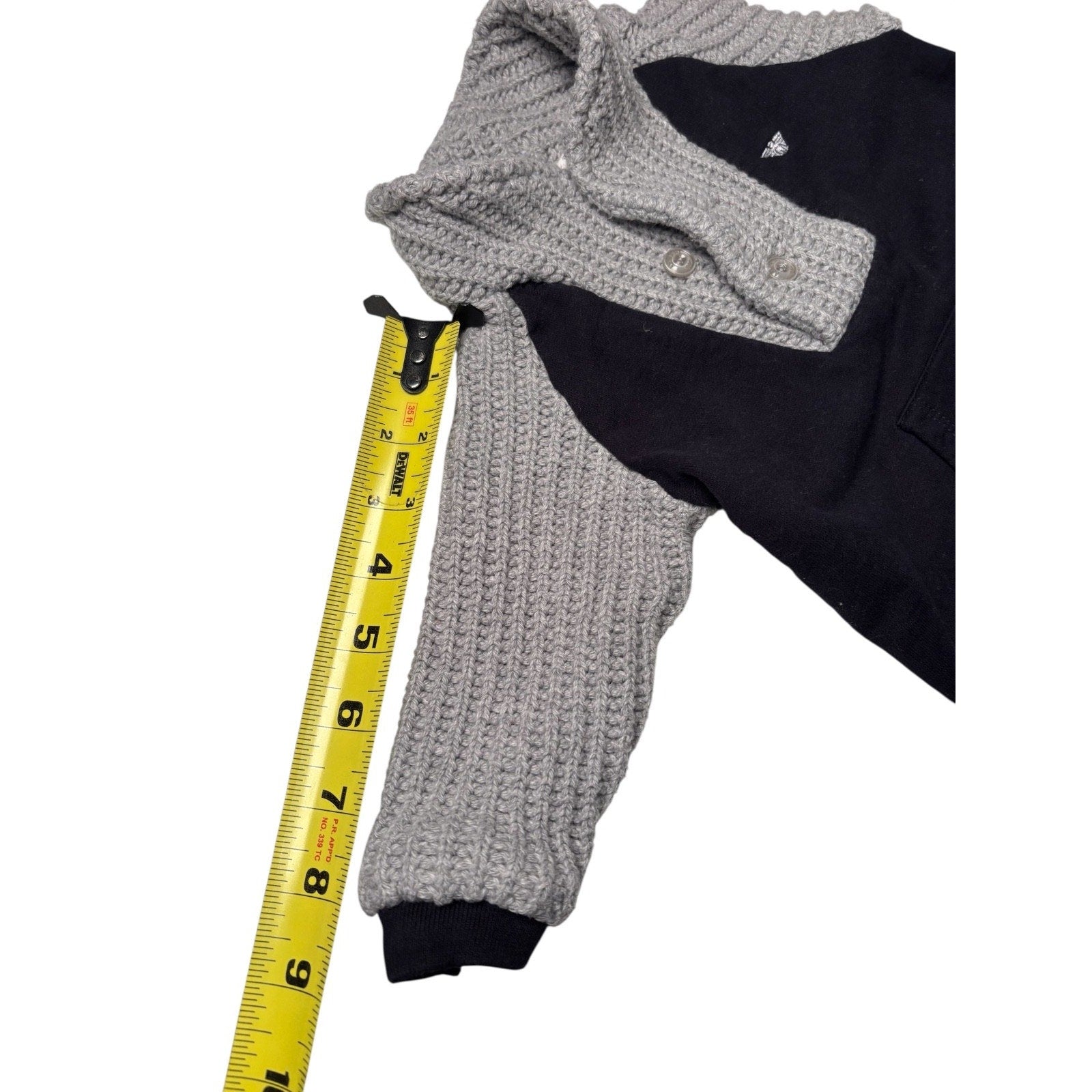 Armani Baby Footed Romper / Coverall – Navy & Gray KDS20