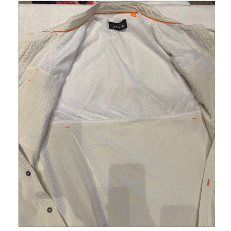 Orvis XL White Fishing Shirt Vented Performance Button Up Outdoor Hiking Camping