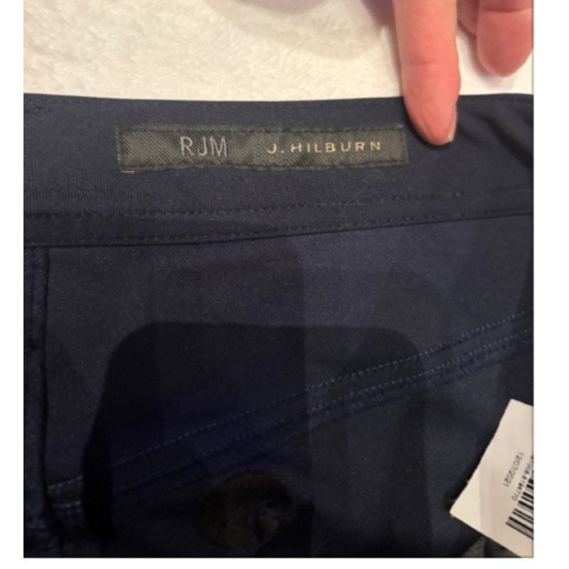 J Hilburn RJM Navy Performance Pants Mens 40x30 Stretch Casual Dress Travel
