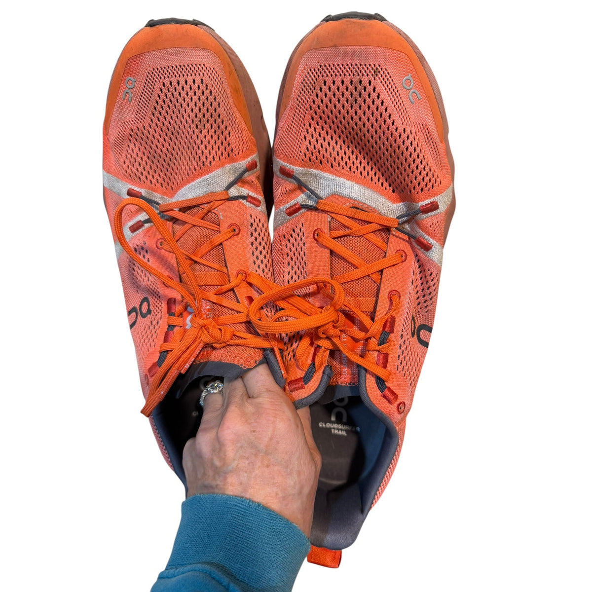 On Cloudsurfer Trail Men’s 13 Orange Running Trail Shoes