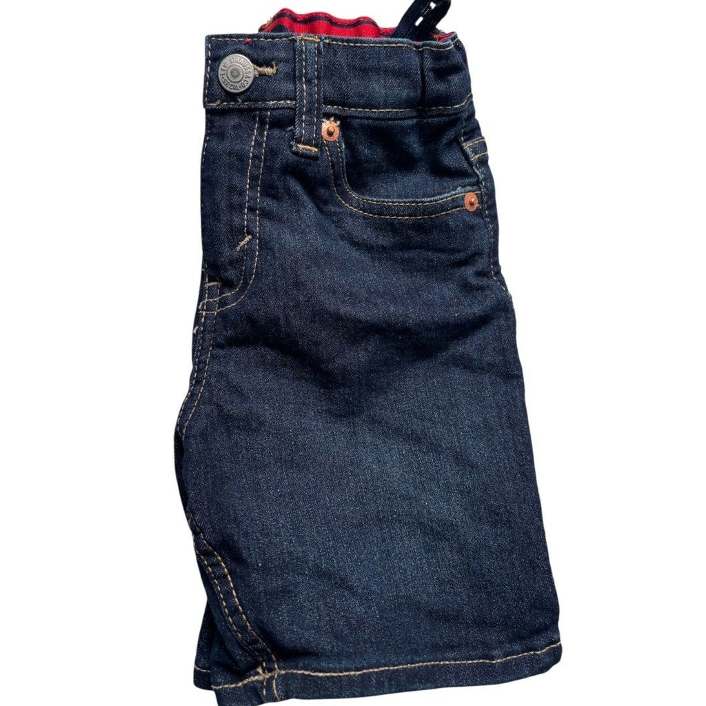 Levi’s Boys Denim Shorts Dark Wash Blue Jean Shorts Classic Kids Casual KDS07