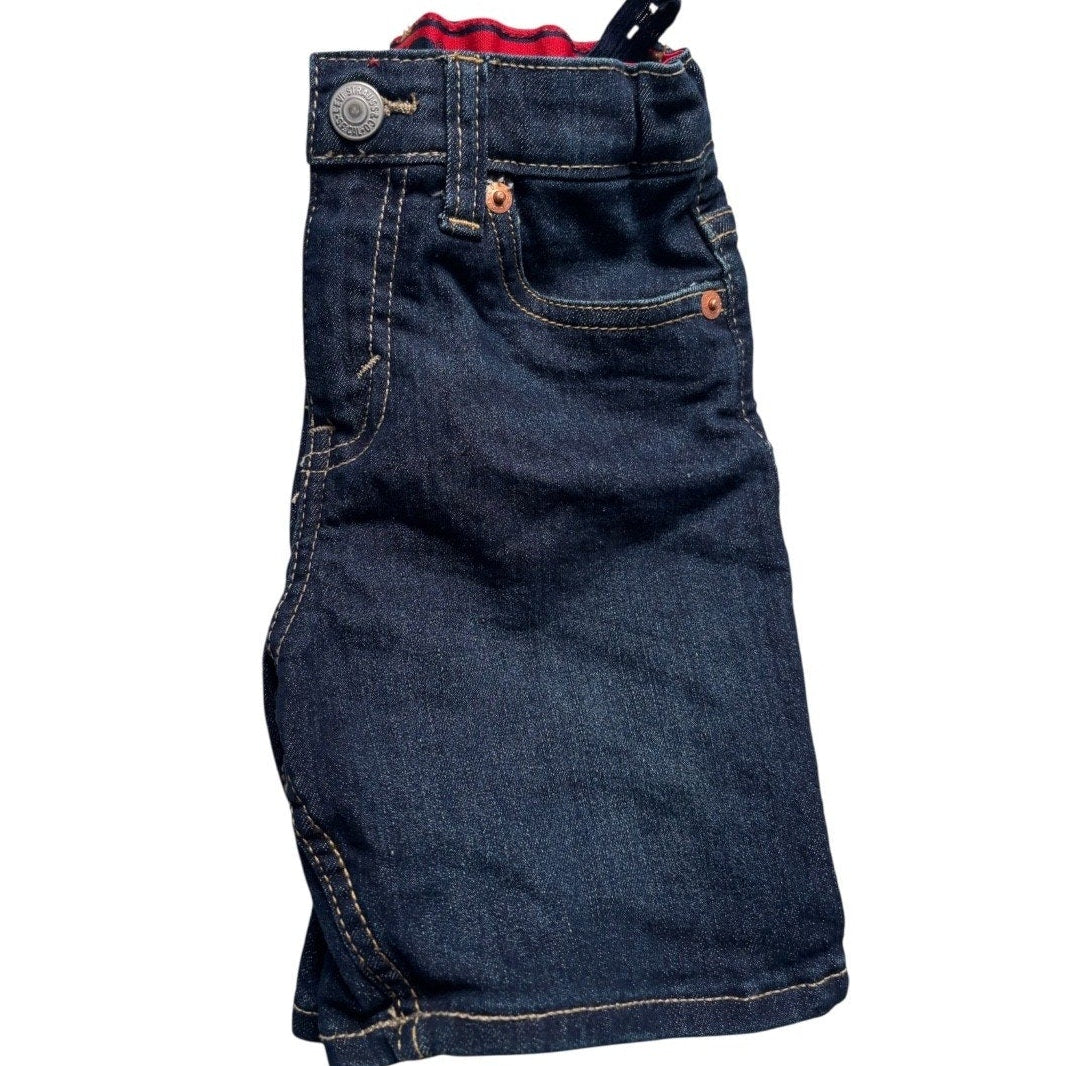Levi’s Boys Denim Shorts Dark Wash Blue Jean Shorts Classic Kids Casual KDS07