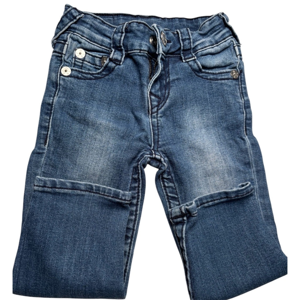 True Religion KIDS Skinny Straight Jeans Blue Denim Flap Pocket KDS18