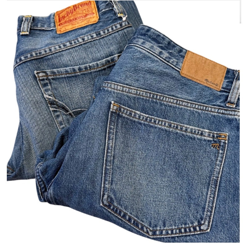 Lucky Brand USA Madewell Jeans Lot 2 Y2K Button Fly