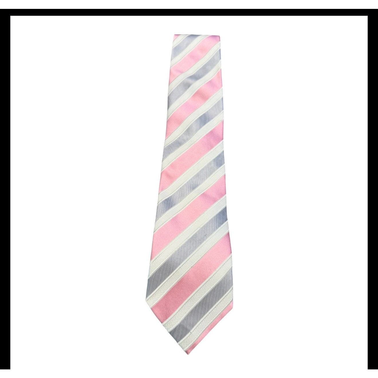 “Donald J Trump” Signature Collection Pink Gray Silk Tie