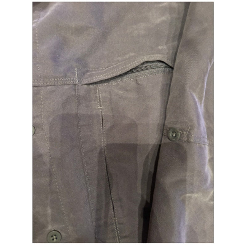 The North Face XXL Tall Gray Vented Outdoor Hiking Fishing Button Up Shirt Mens