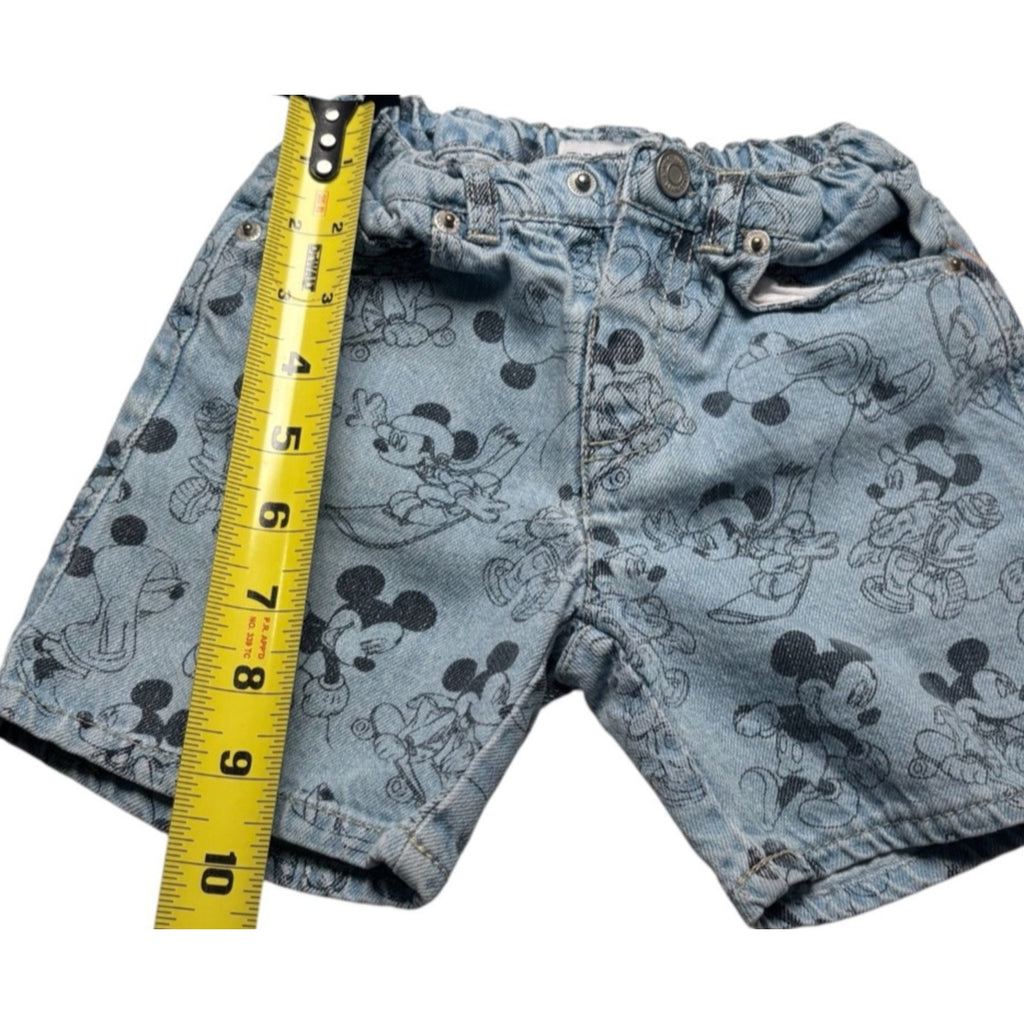 Zara Disney Mickey Mouse Toddler Denim Shorts Size 2-3 Years KDS15