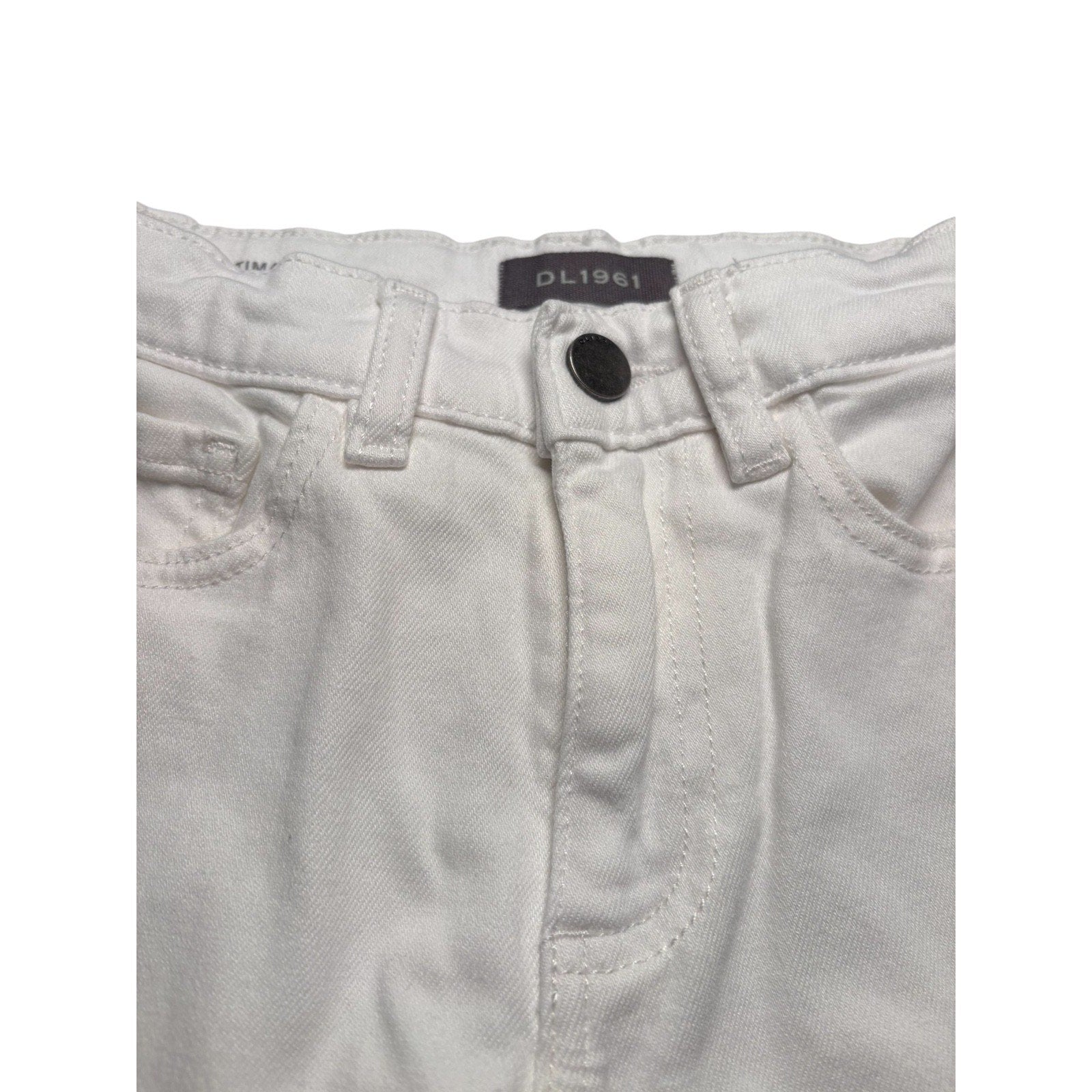 DL1961 KIDS White Jeans Straight Leg Mid Rise Premium Denim KDS05