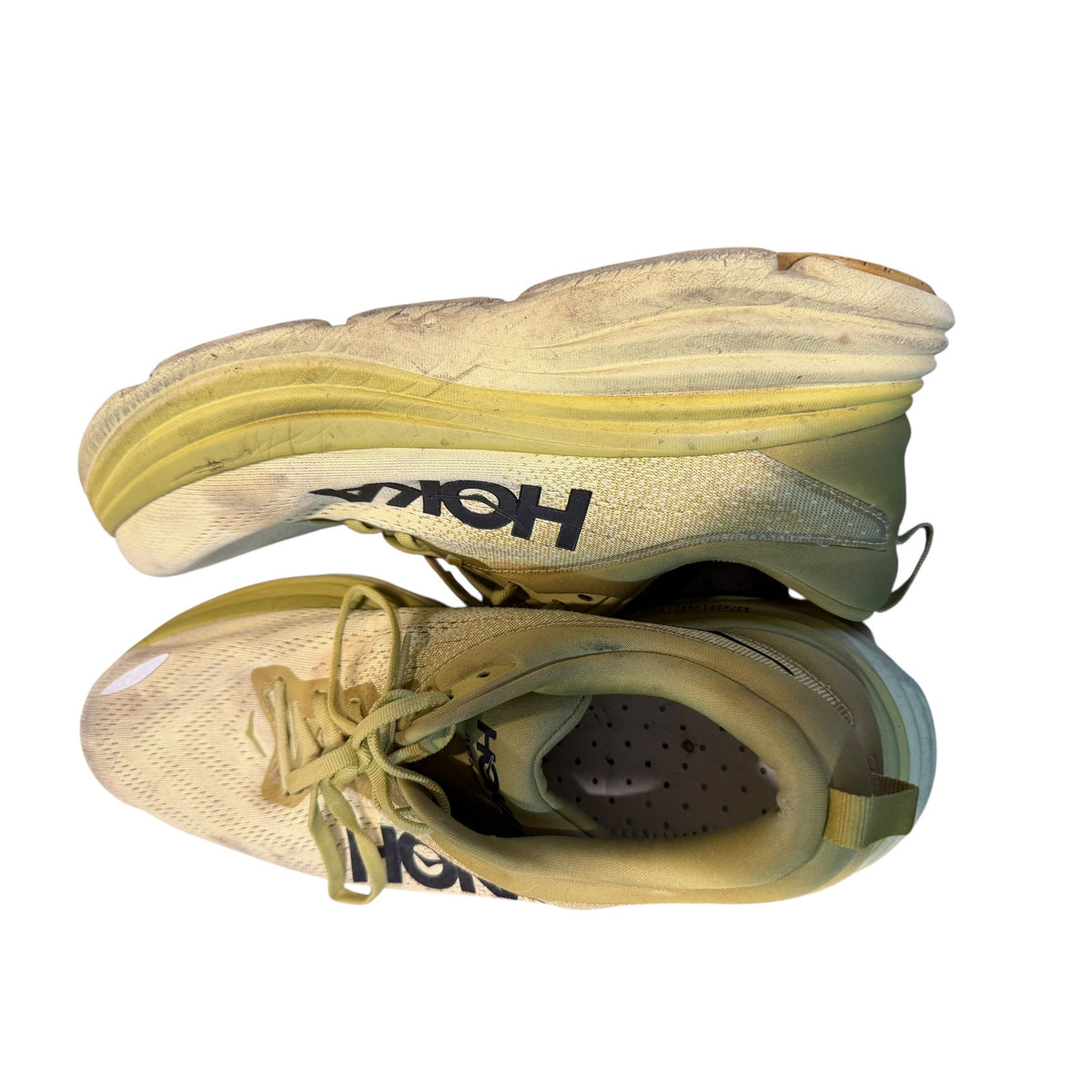 HOKA Bondi 8 Men’s 13 Yellow Olive Running Walking Shoes