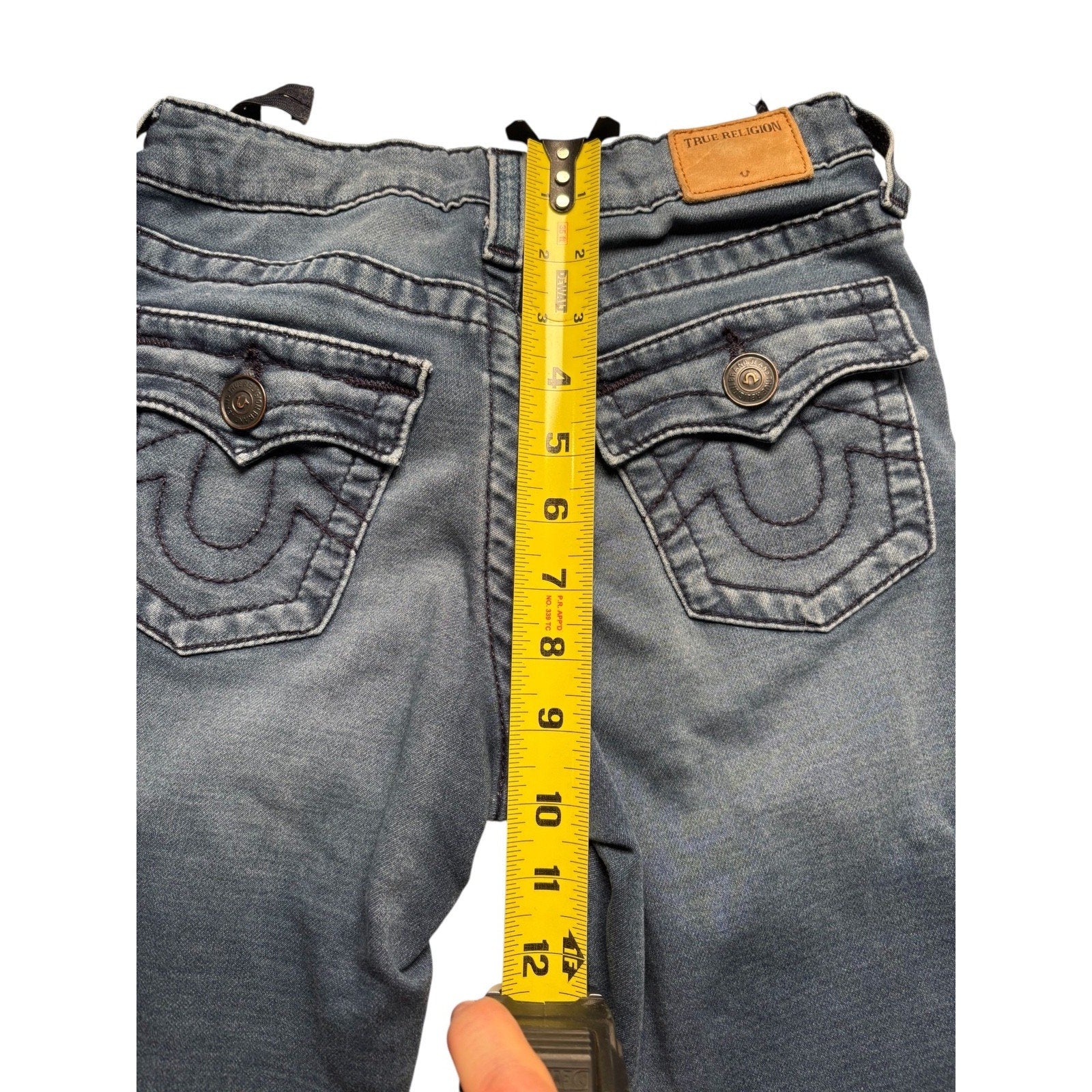 True Religion KID'S Jeans Flap Pocket Blue Denim Bootcut Straight Y2K KDS04