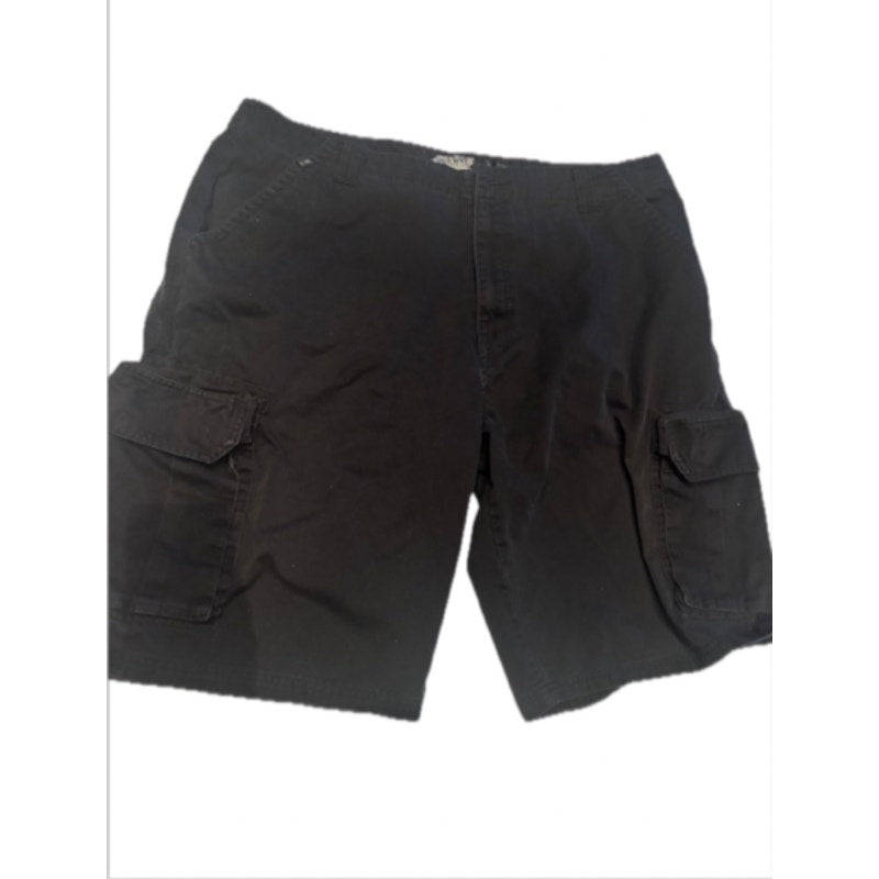 Y2K No Fear Cargo Shorts Black Utility Skate Streetwear Goth Mens Shorts