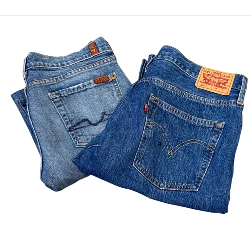 Levis 501 Lucky Brand USA Jeans Lot 2 Y2K Denim Bundle #8