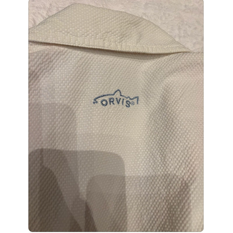 Orvis XL White Fishing Shirt Vented Performance Button Up Outdoor Hiking Camping