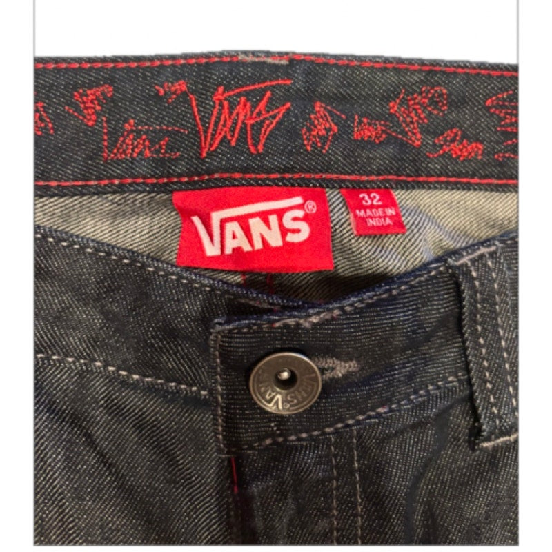 Vans Denim Shorts Mens 32 Dark Wash Skate Streetwear Jean Shorts