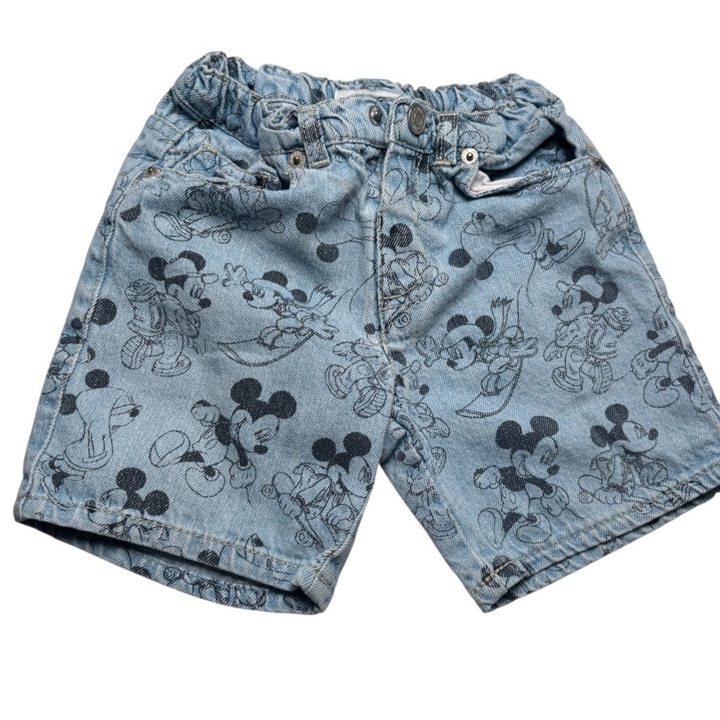 Zara Disney Mickey Mouse Toddler Denim Shorts Size 2-3 Years KDS15