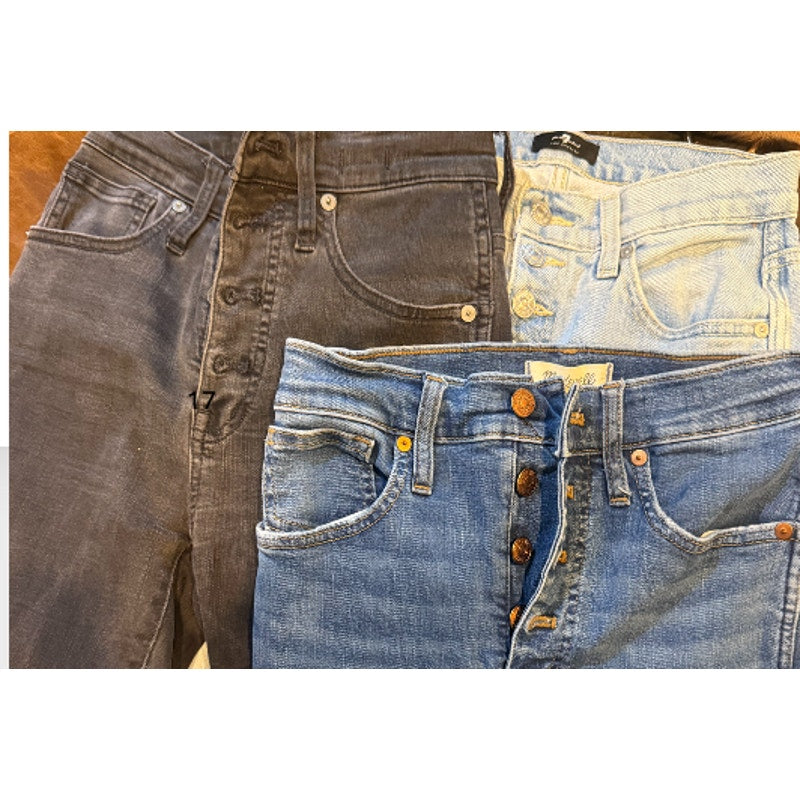 Madewell Jeans x 3 Womens High Rise Skinny Denim Bundle #17