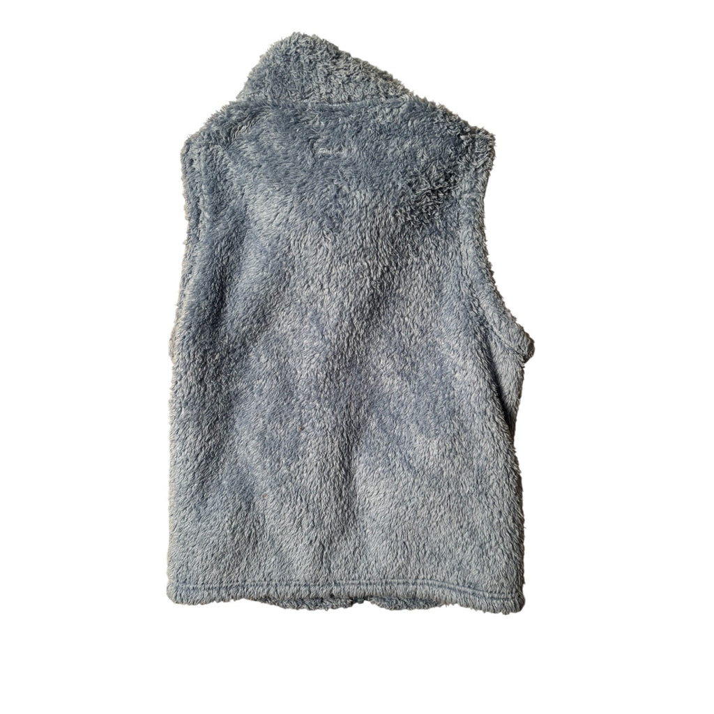 Patagonia Girls Los Gatos / fuzzy fleece full zip vest in light blue, size XL (1